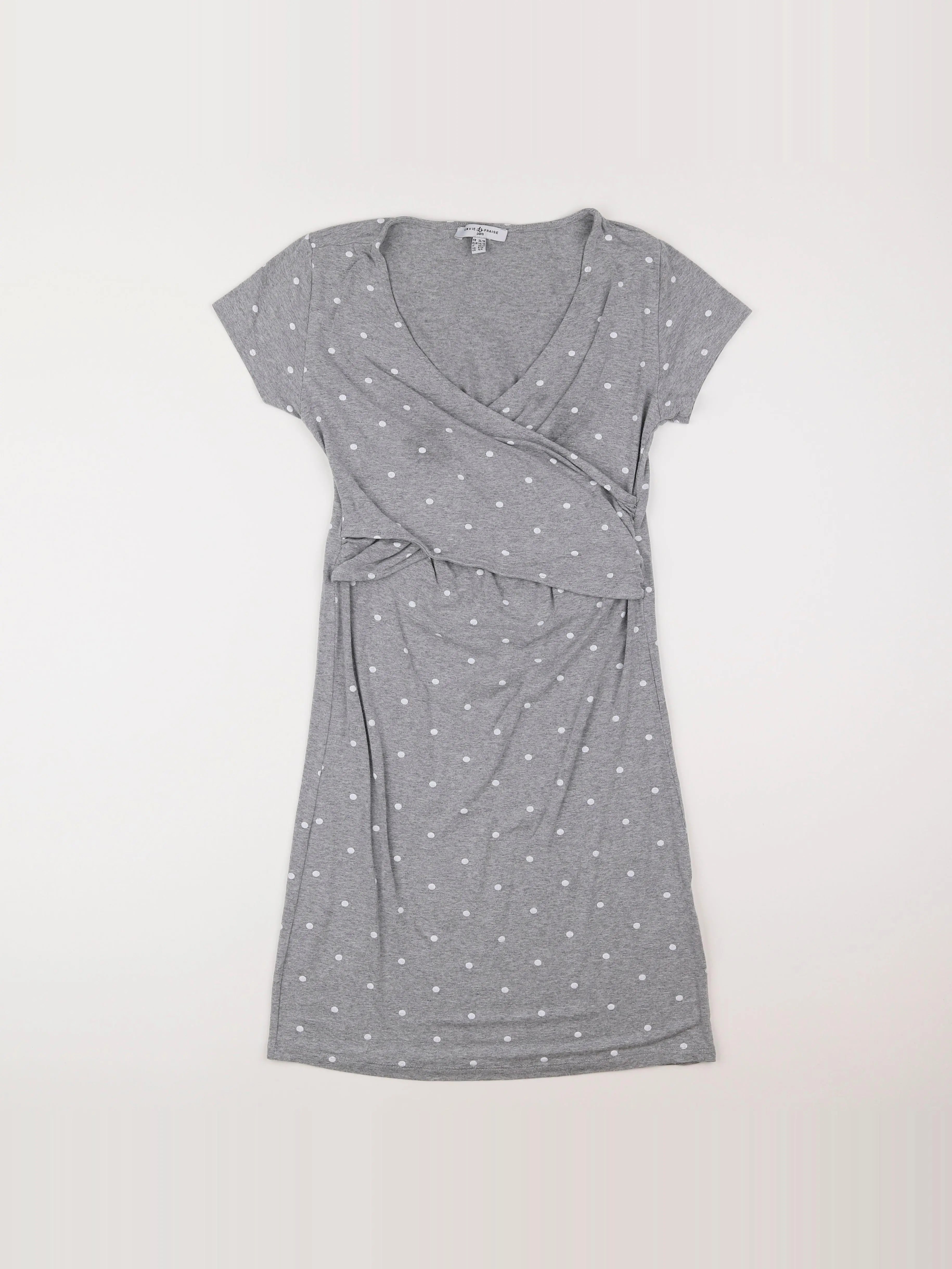 Envie de fraise - robe grossesse gris - 36 à 38