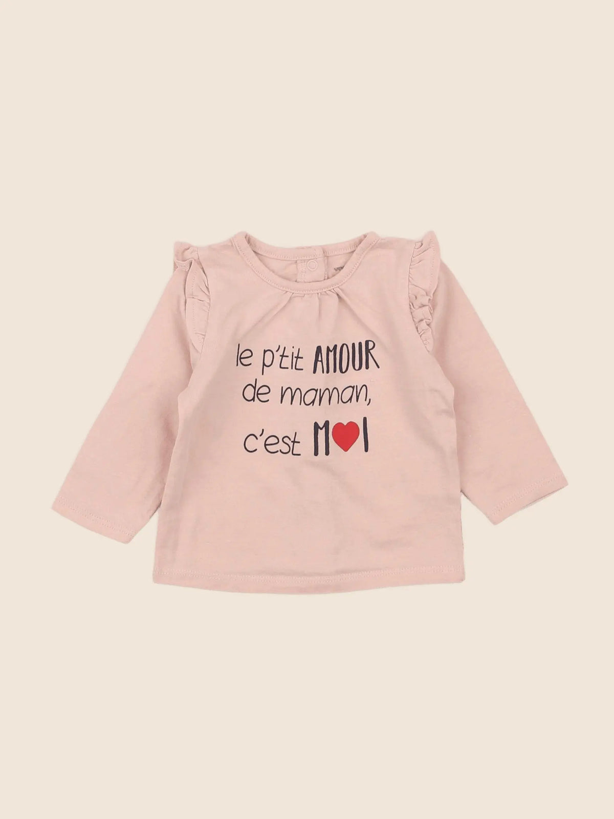 Vertbaudet - tee-shirt rose - 3 mois