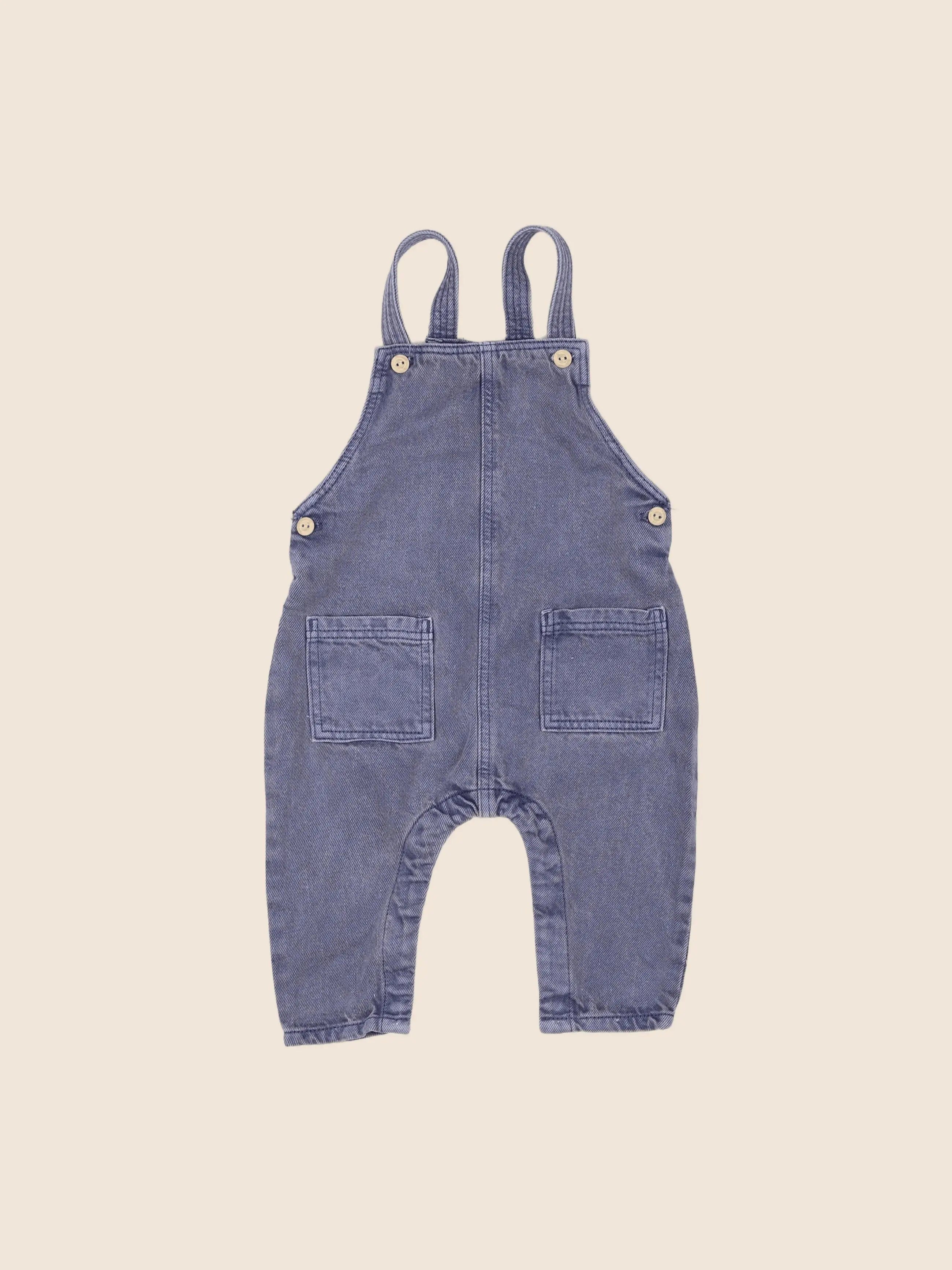 H&M - salopette bleu - 3/6 mois