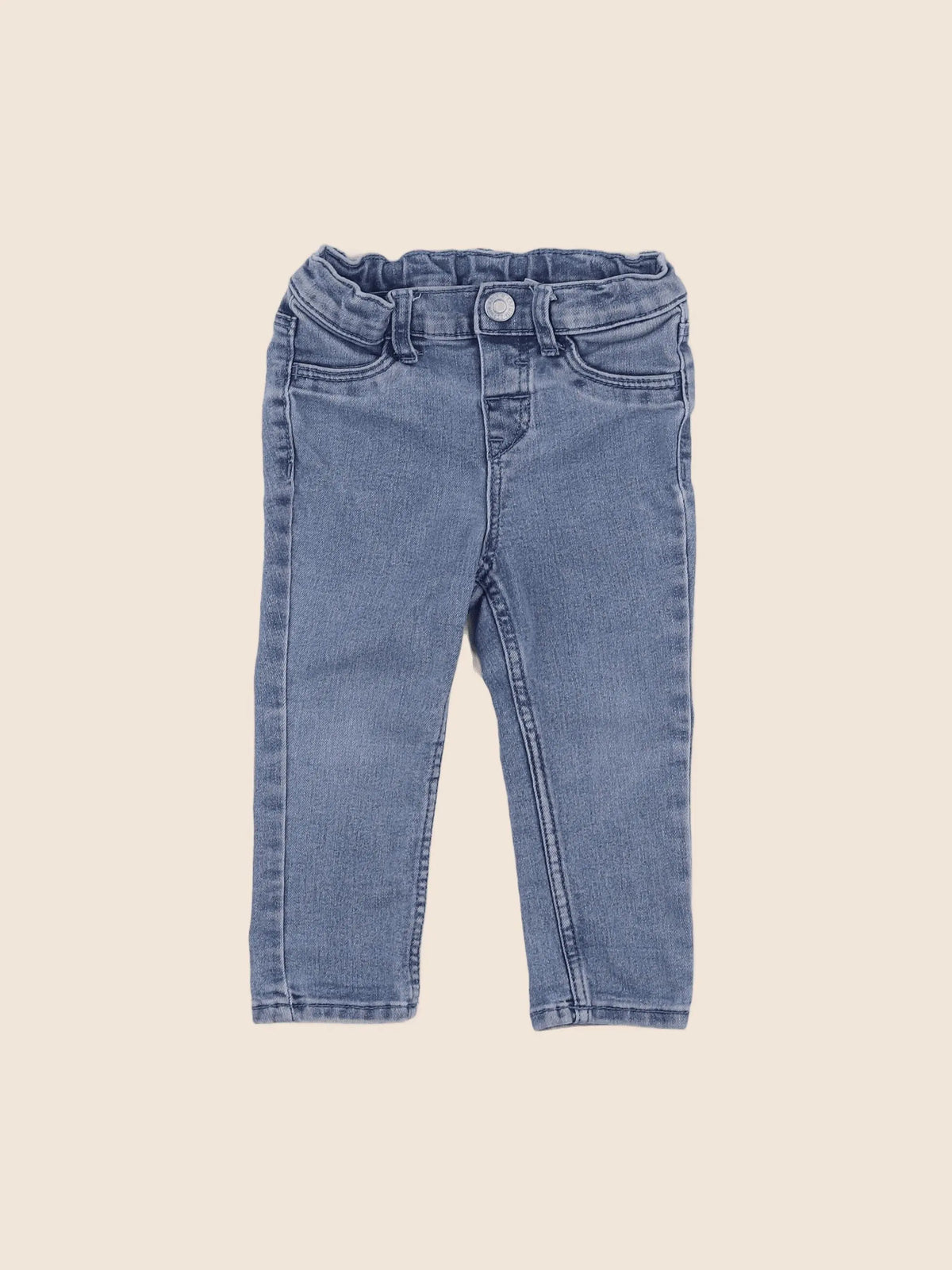H&M - jean bleu - 9/12 mois