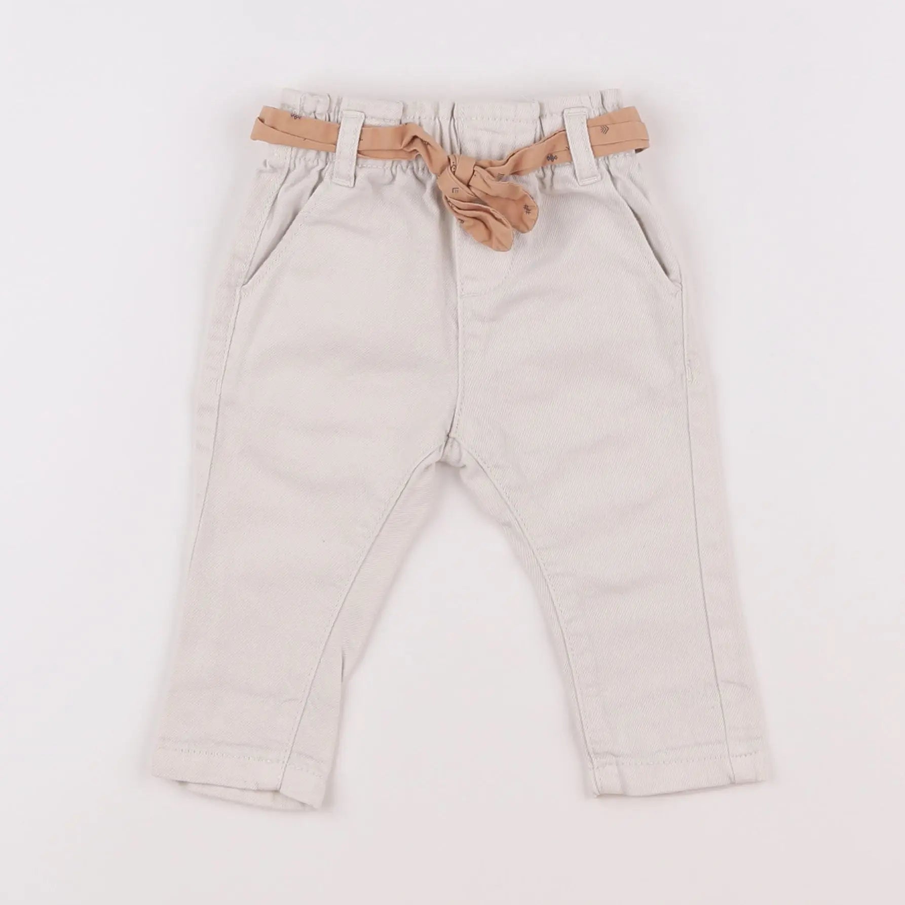 Vertbaudet - pantalon beige - 3 mois