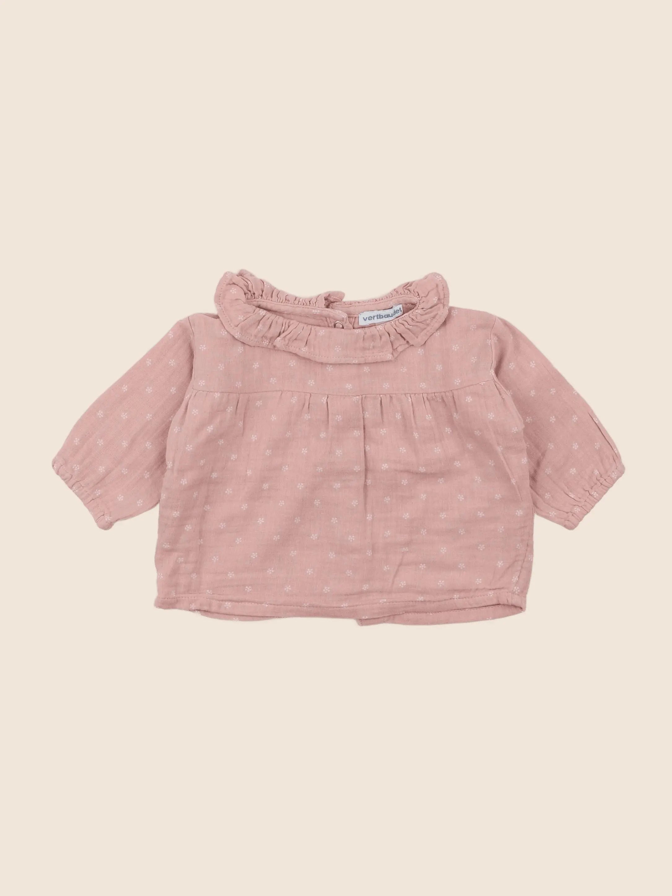 Vertbaudet - blouse rose - 3 mois