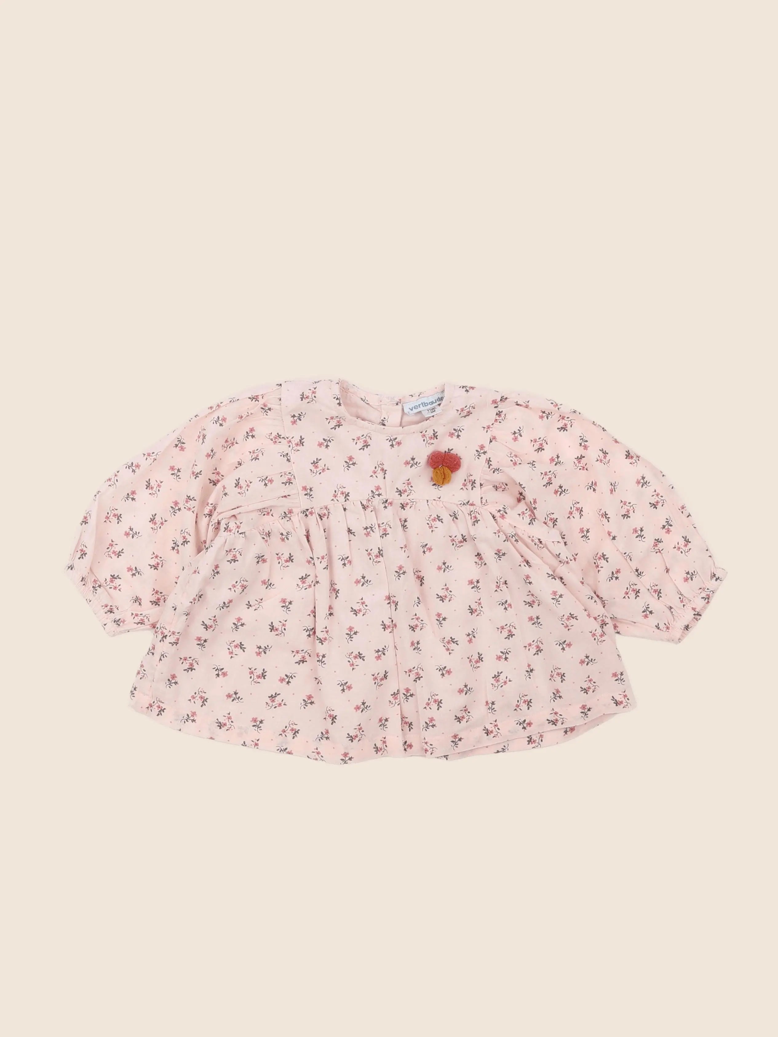 Vertbaudet - blouse rose - 9 mois