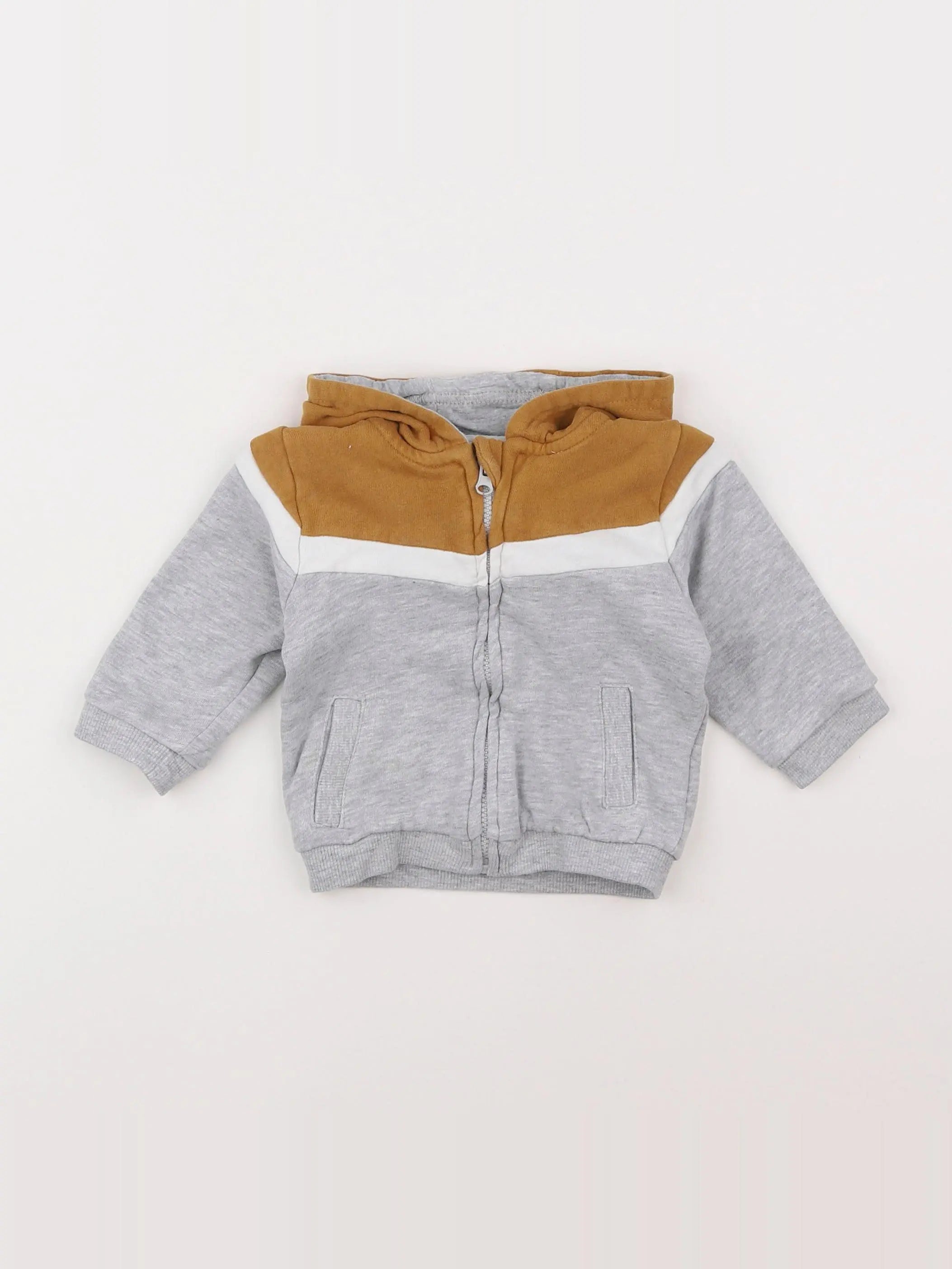 Vertbaudet - sweat gris - 6 mois