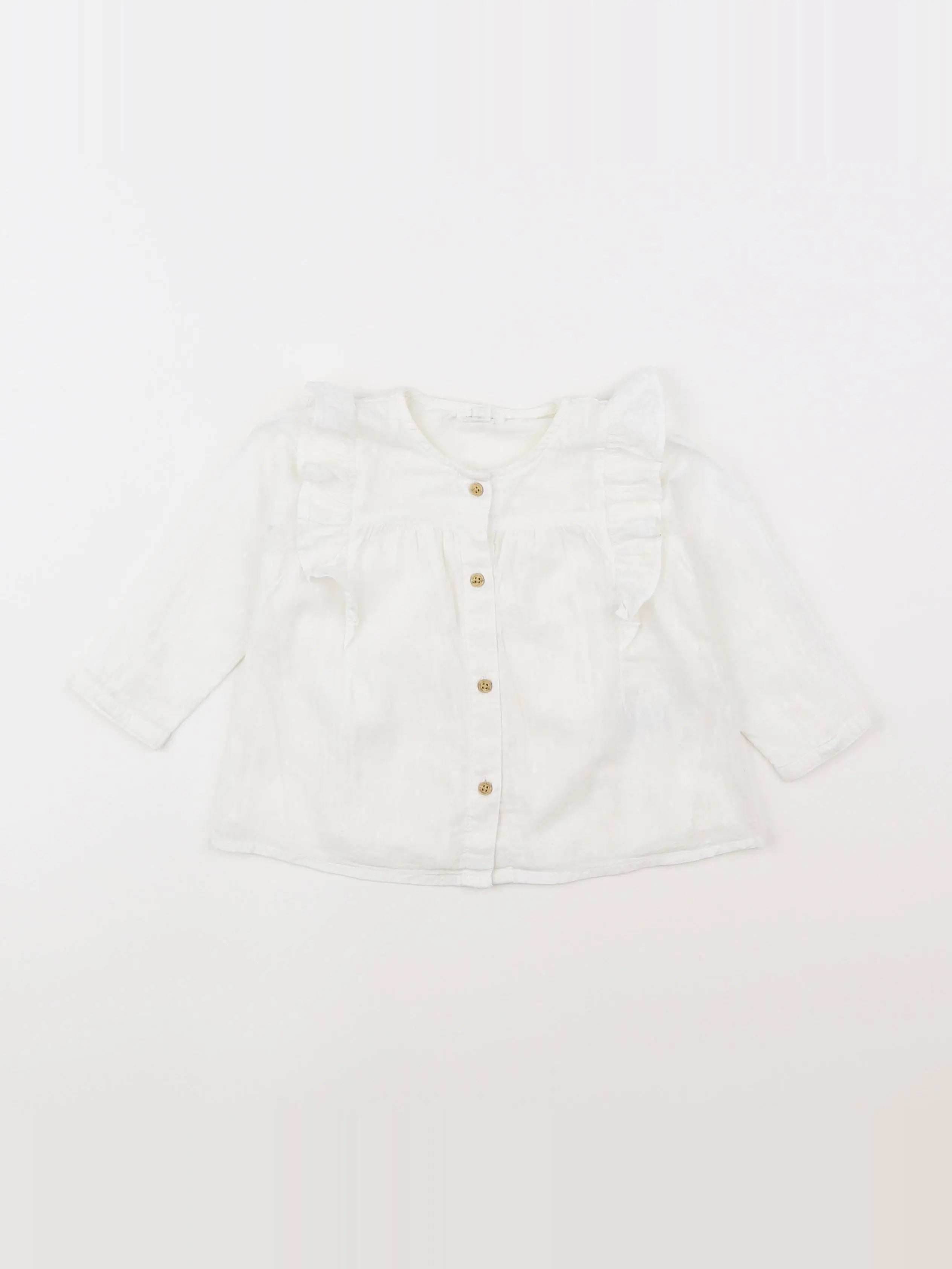 Vertbaudet - blouse blanc - 12 mois