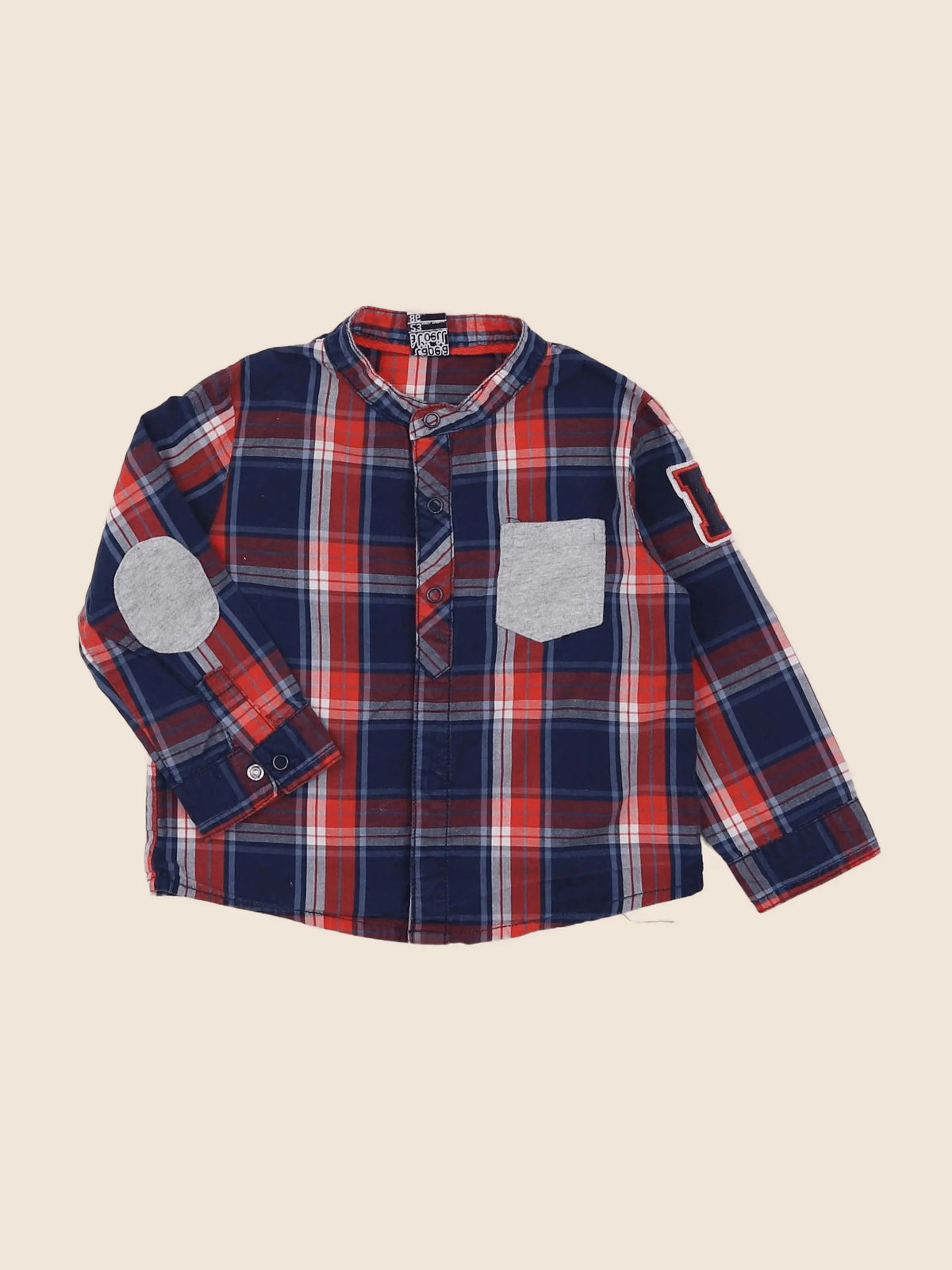 Tape à l'oeil - chemise bleu, rouge - 2 ans