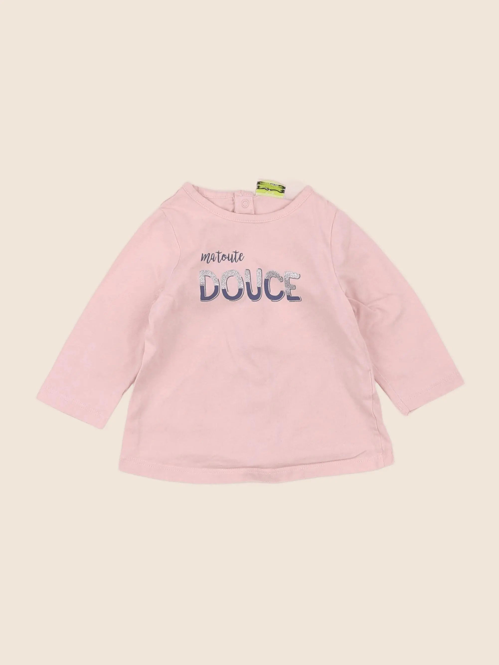 Tape à l'oeil - tee-shirt rose - 6 mois