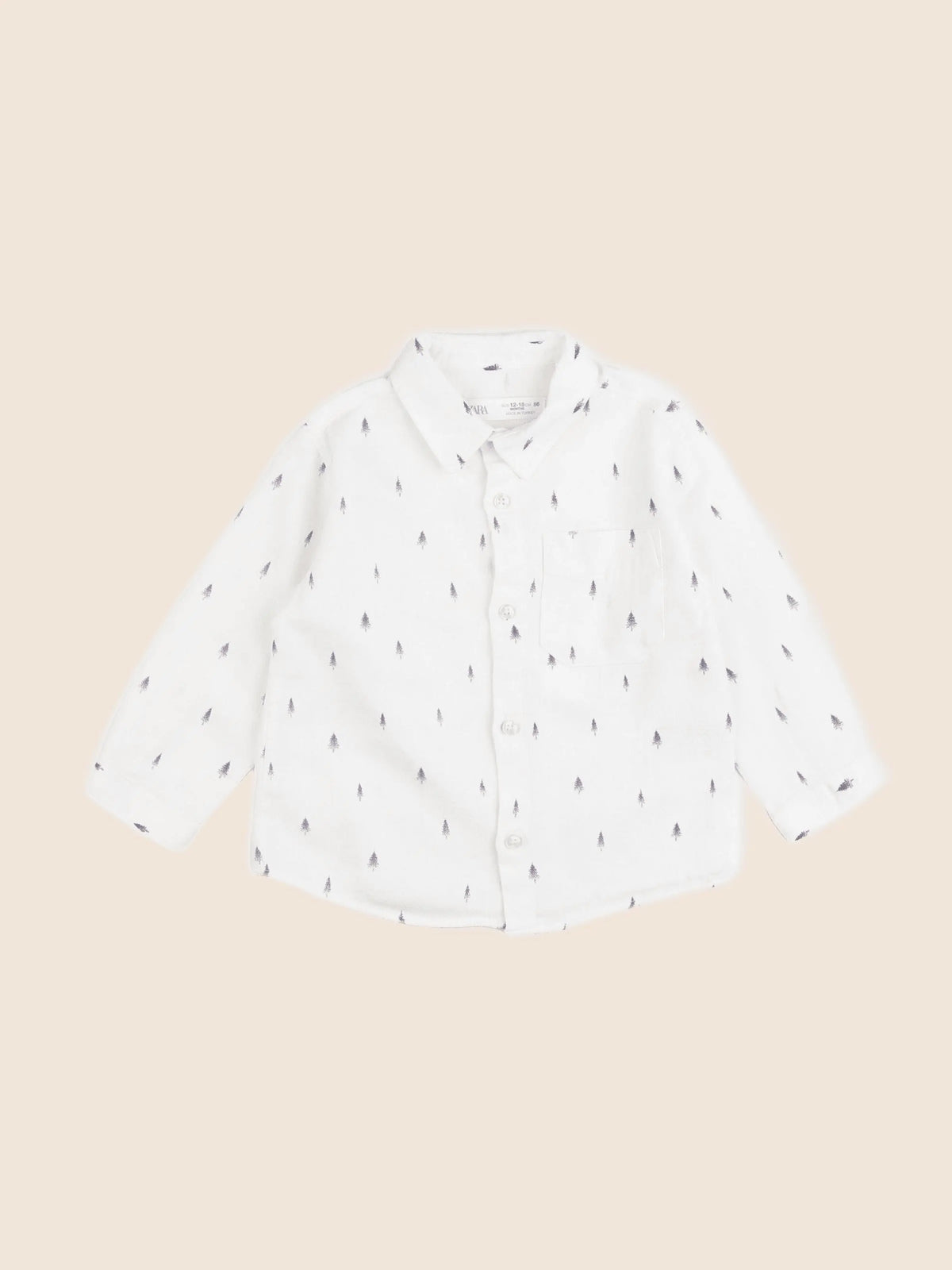 Zara - chemise beige - 12/18 mois