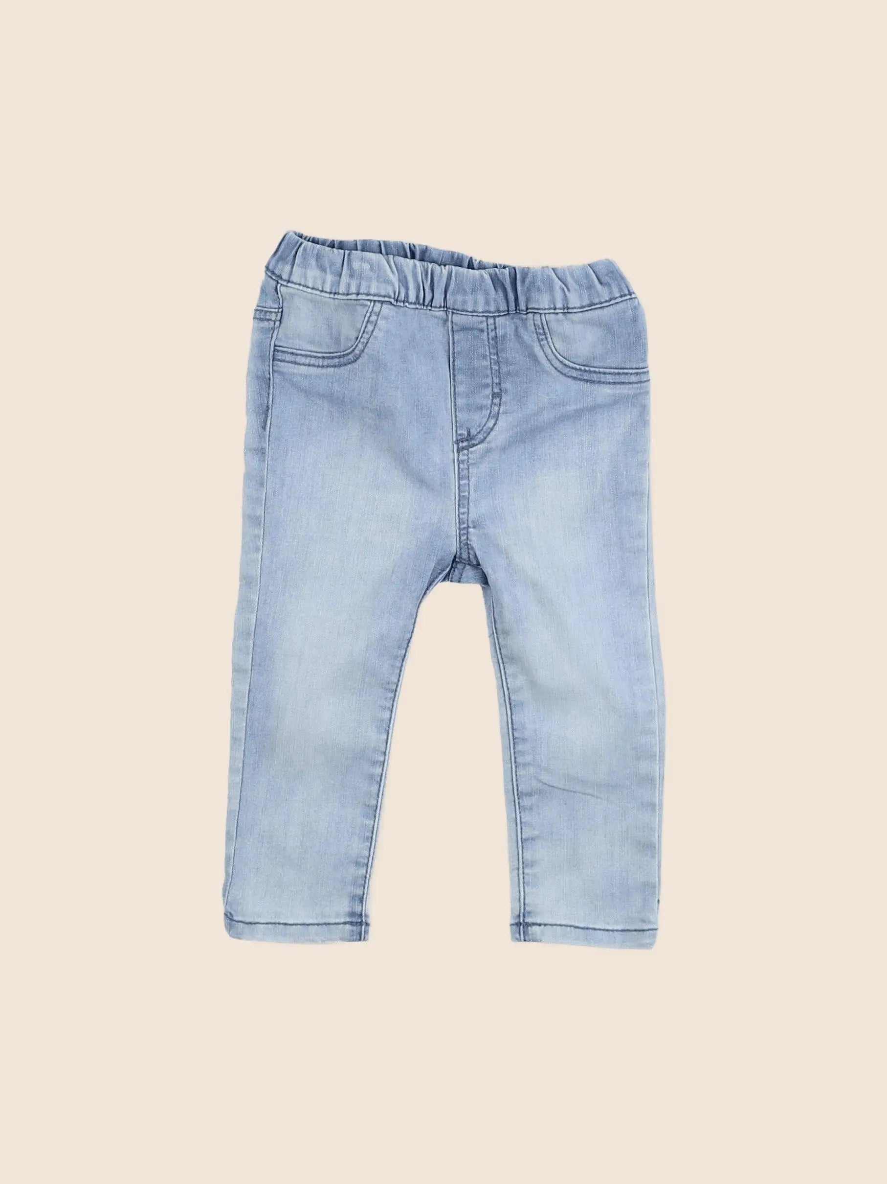 H&M - jegging bleu - 6 mois