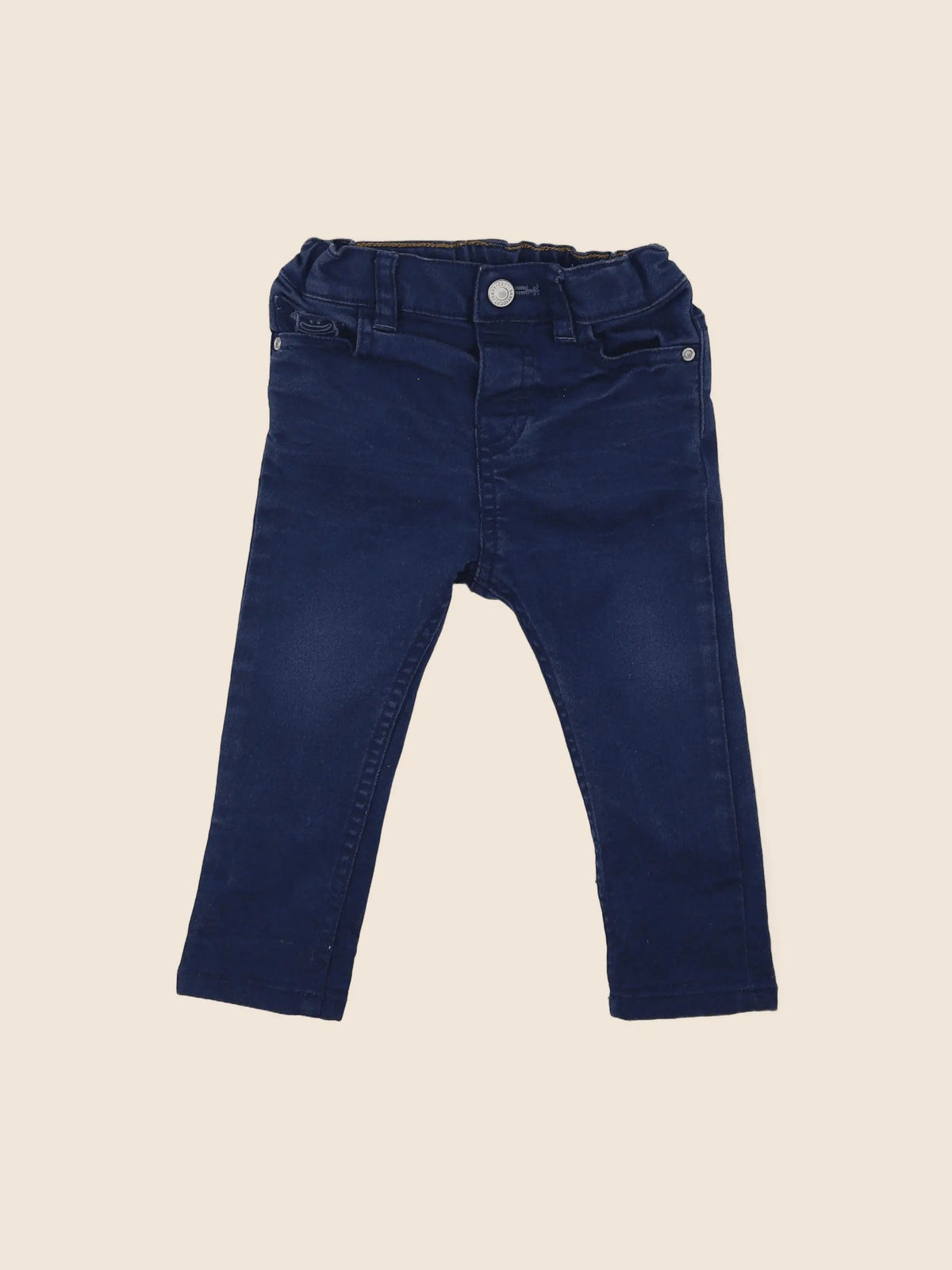 H&M - jean bleu - 9/12 mois