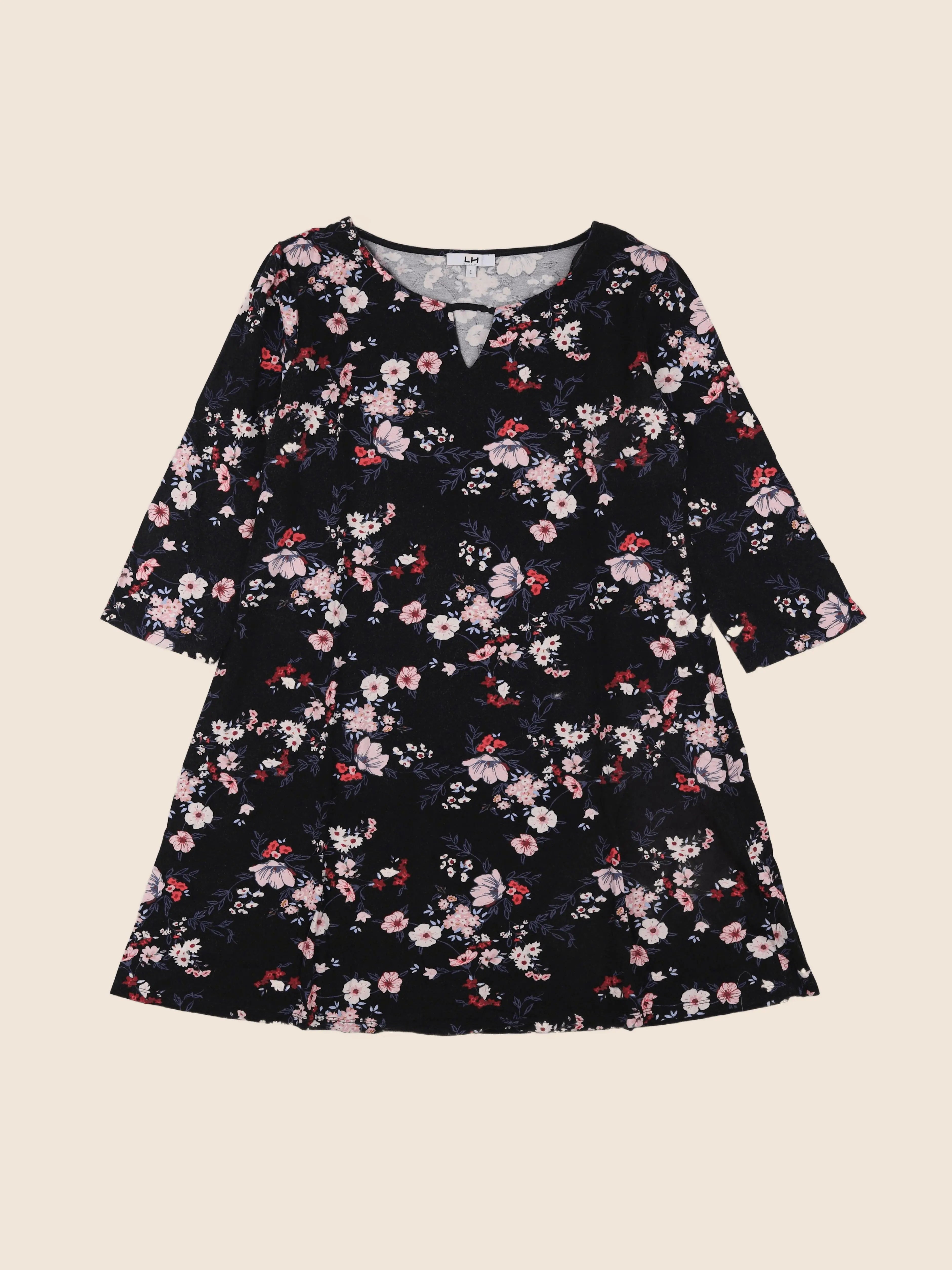 La Halle - robe grossesse noir, rose - 44 à 46