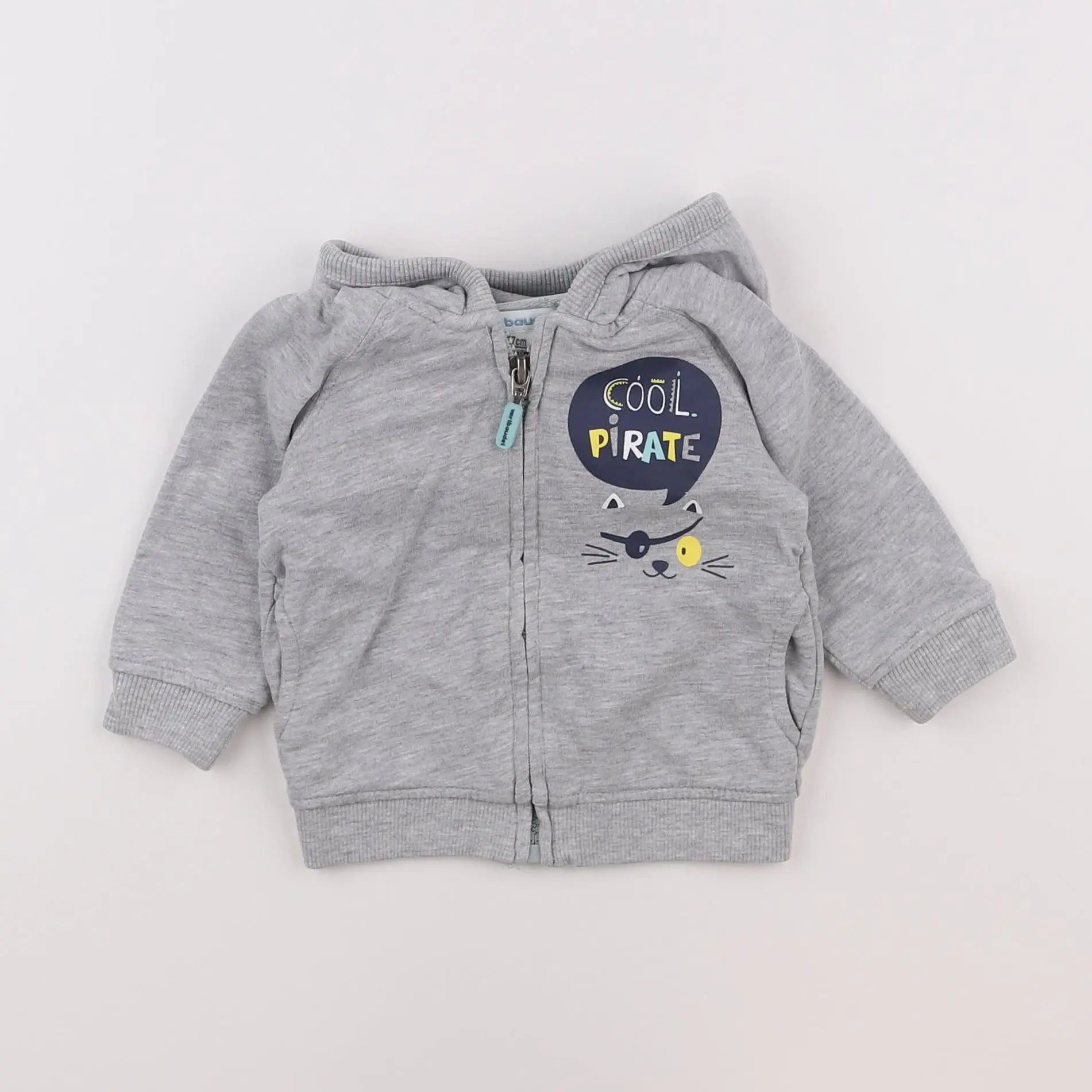 Vertbaudet - sweat gris - 6 mois