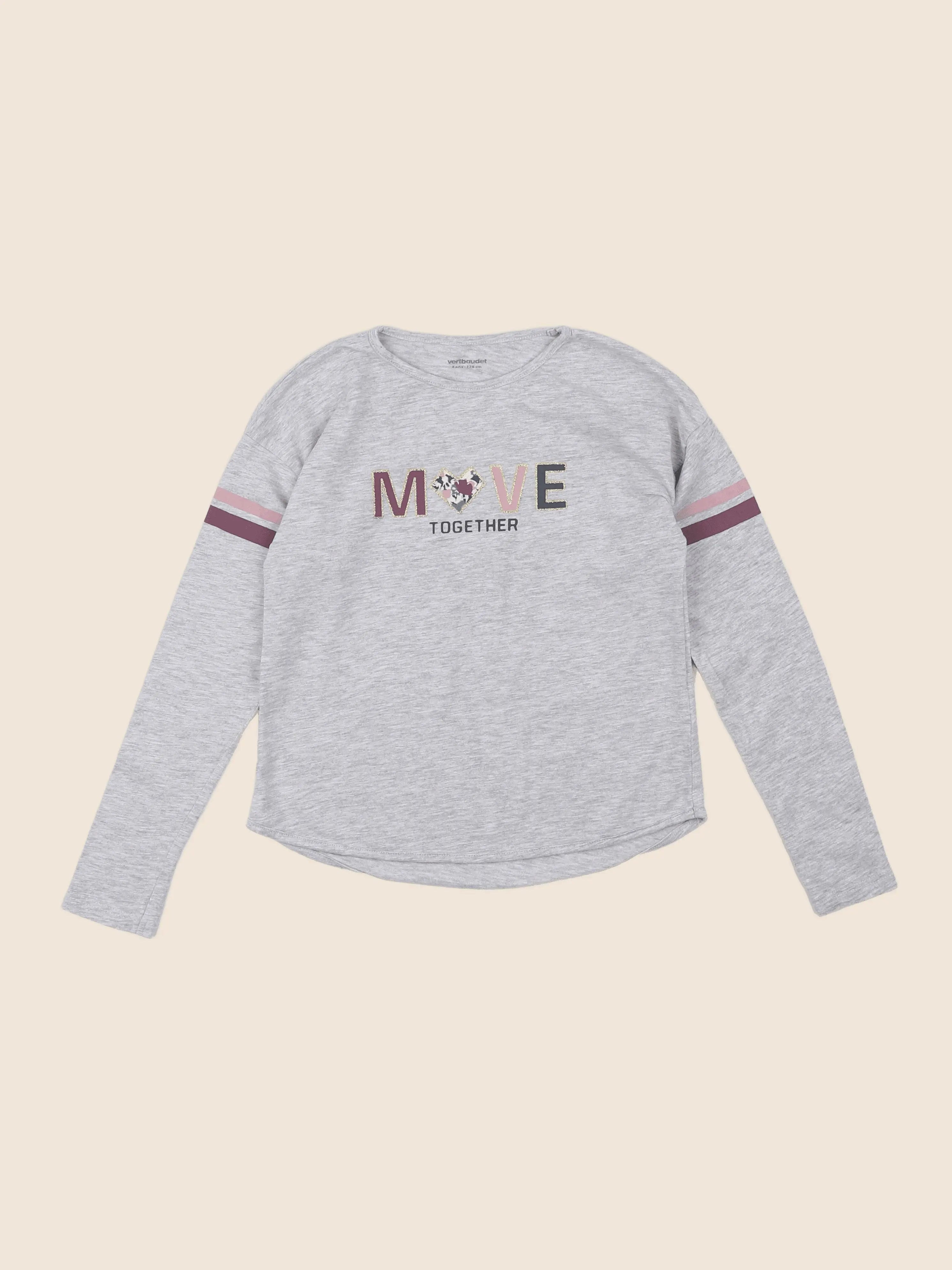 Vertbaudet - tee-shirt gris - 8 ans