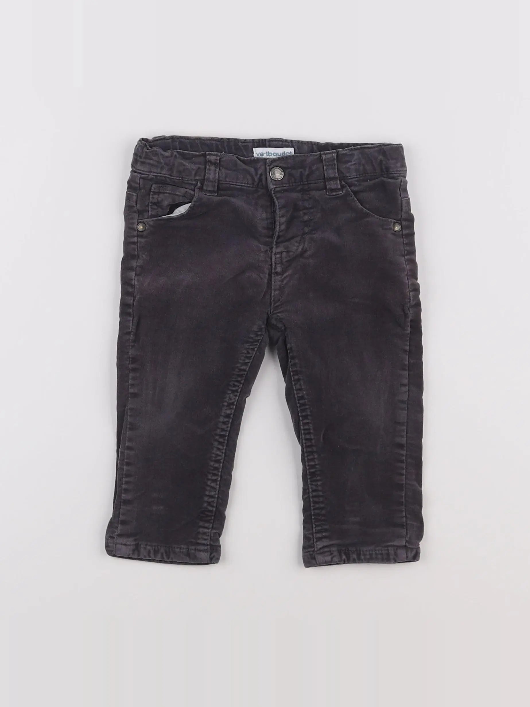 Vertbaudet - pantalon gris - 9 mois