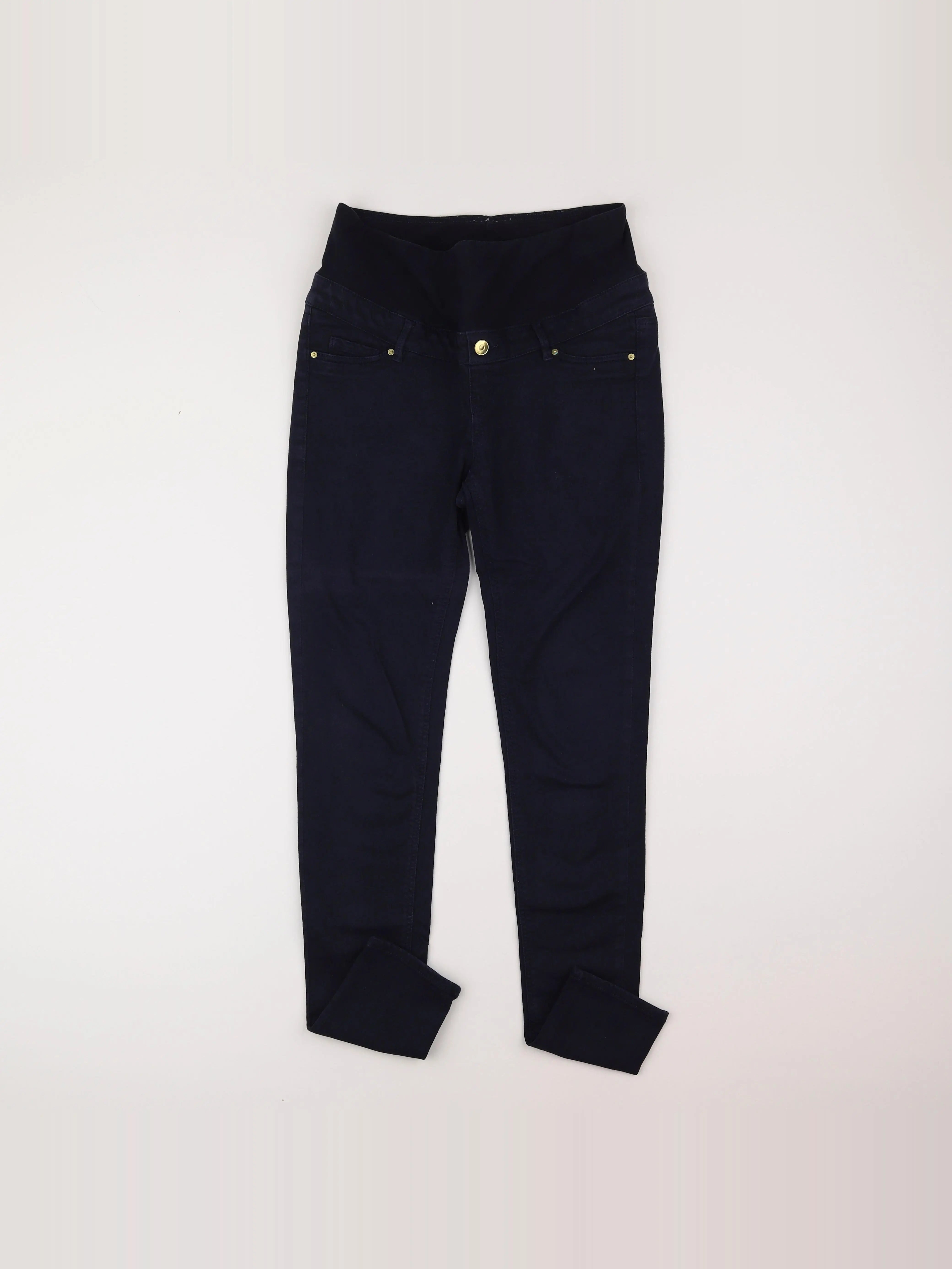 H&M - pantalon grossesse bleu - 38