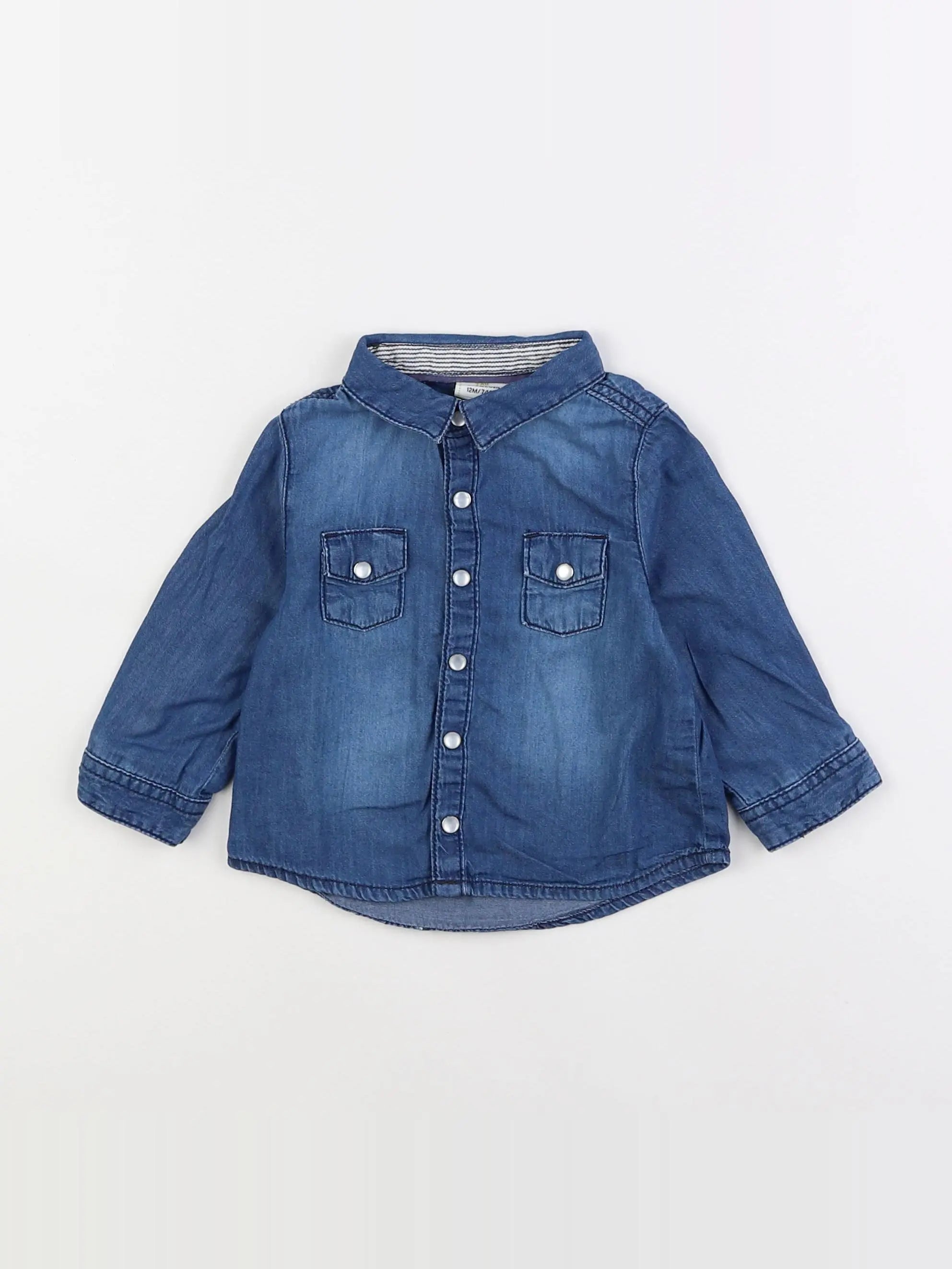 Tape à l'oeil - chemise bleu - 12 mois