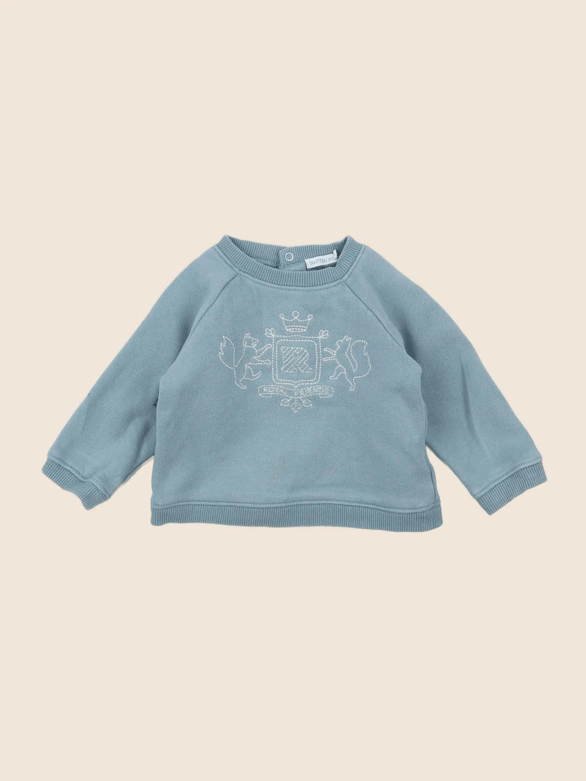 Boutchou - sweat bleu - 9 mois