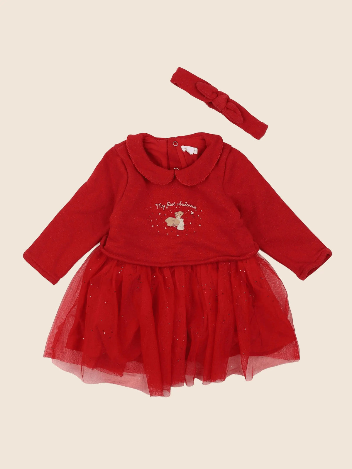 Vertbaudet - robe rouge - 12 mois