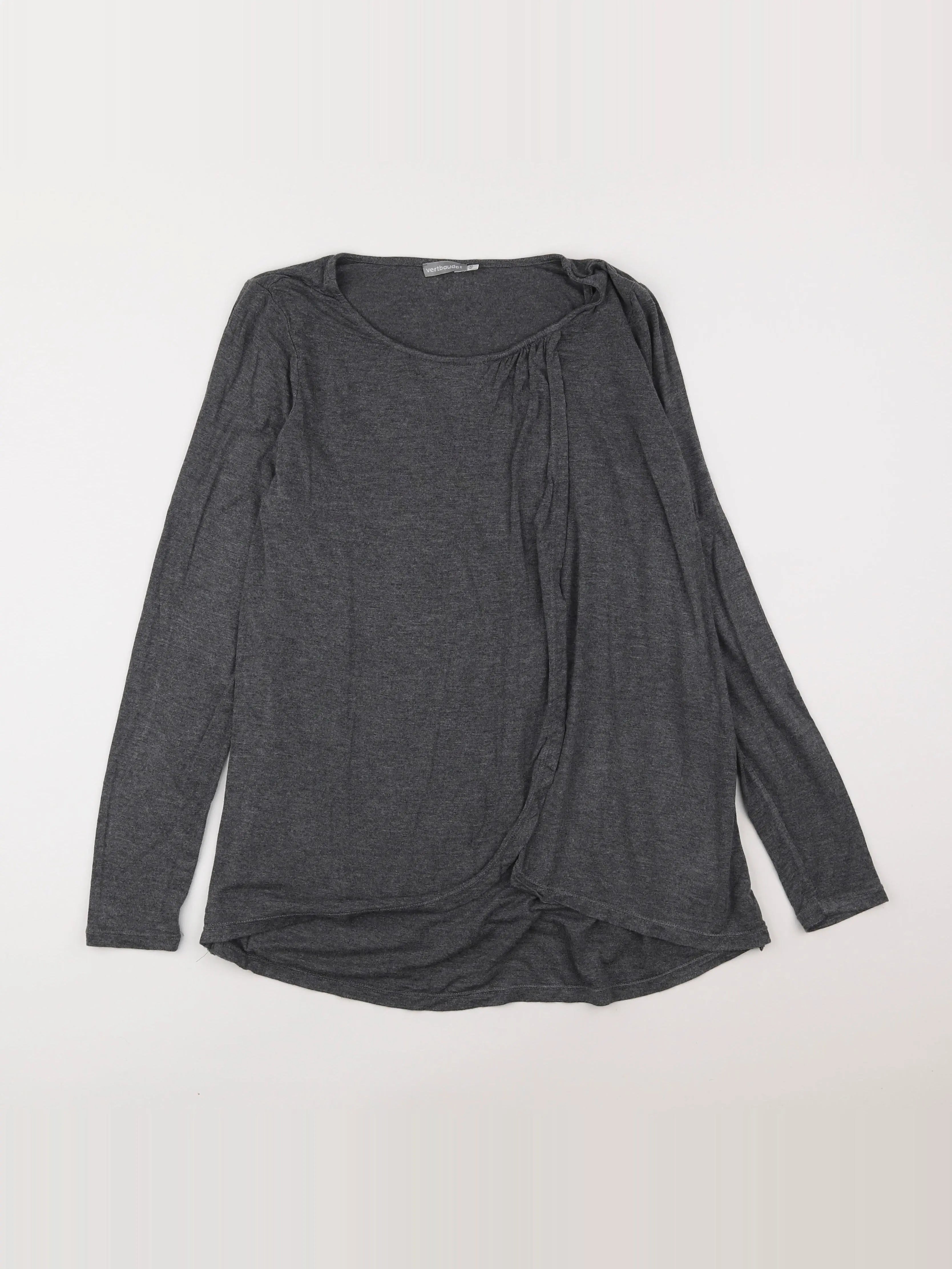 Vertbaudet - tee-shirt grossesse, allaitement gris - 34 à 36