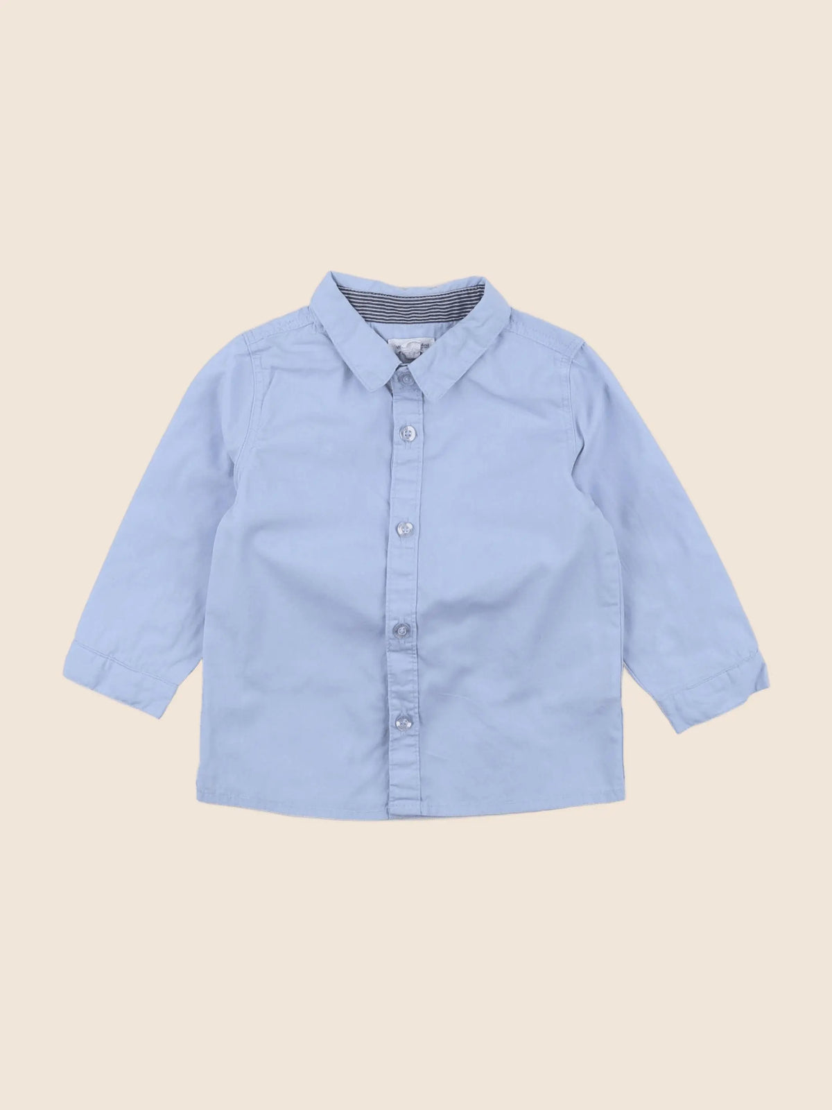 Vertbaudet - chemise bleu - 12 mois