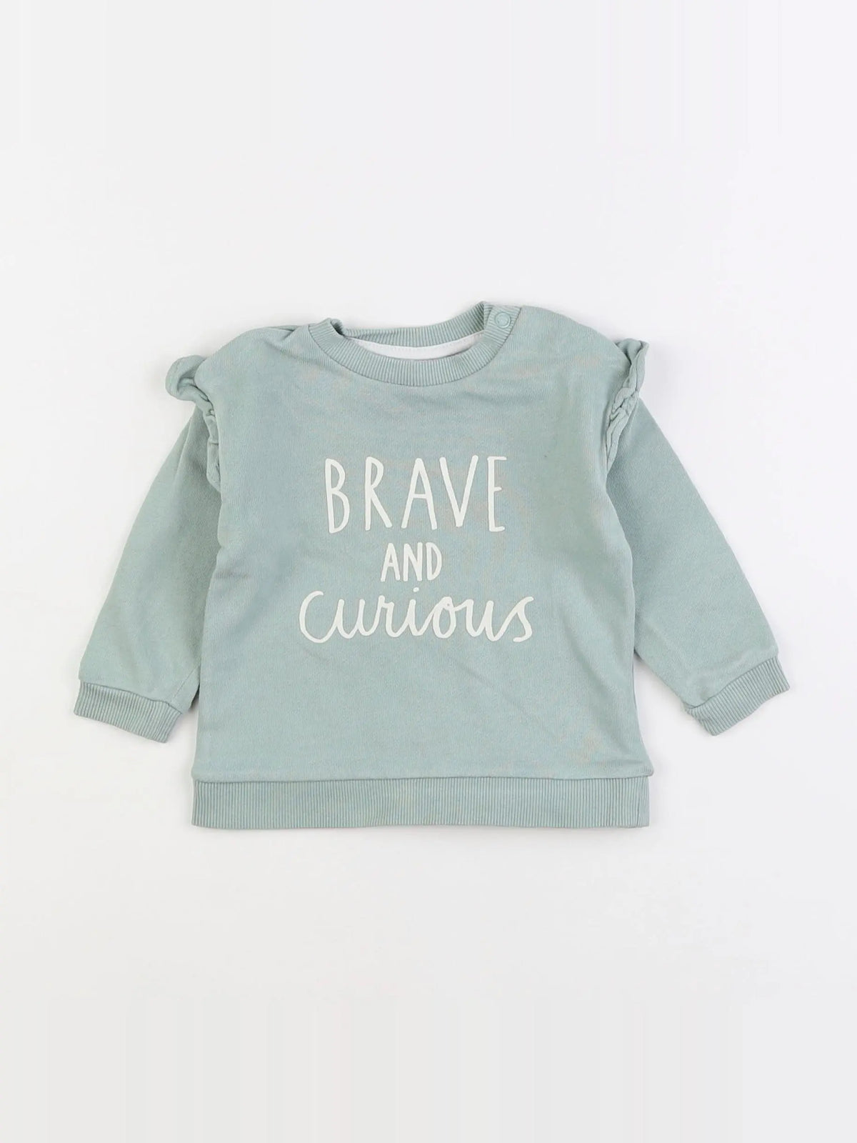 H&M - sweat vert - 4/6 mois