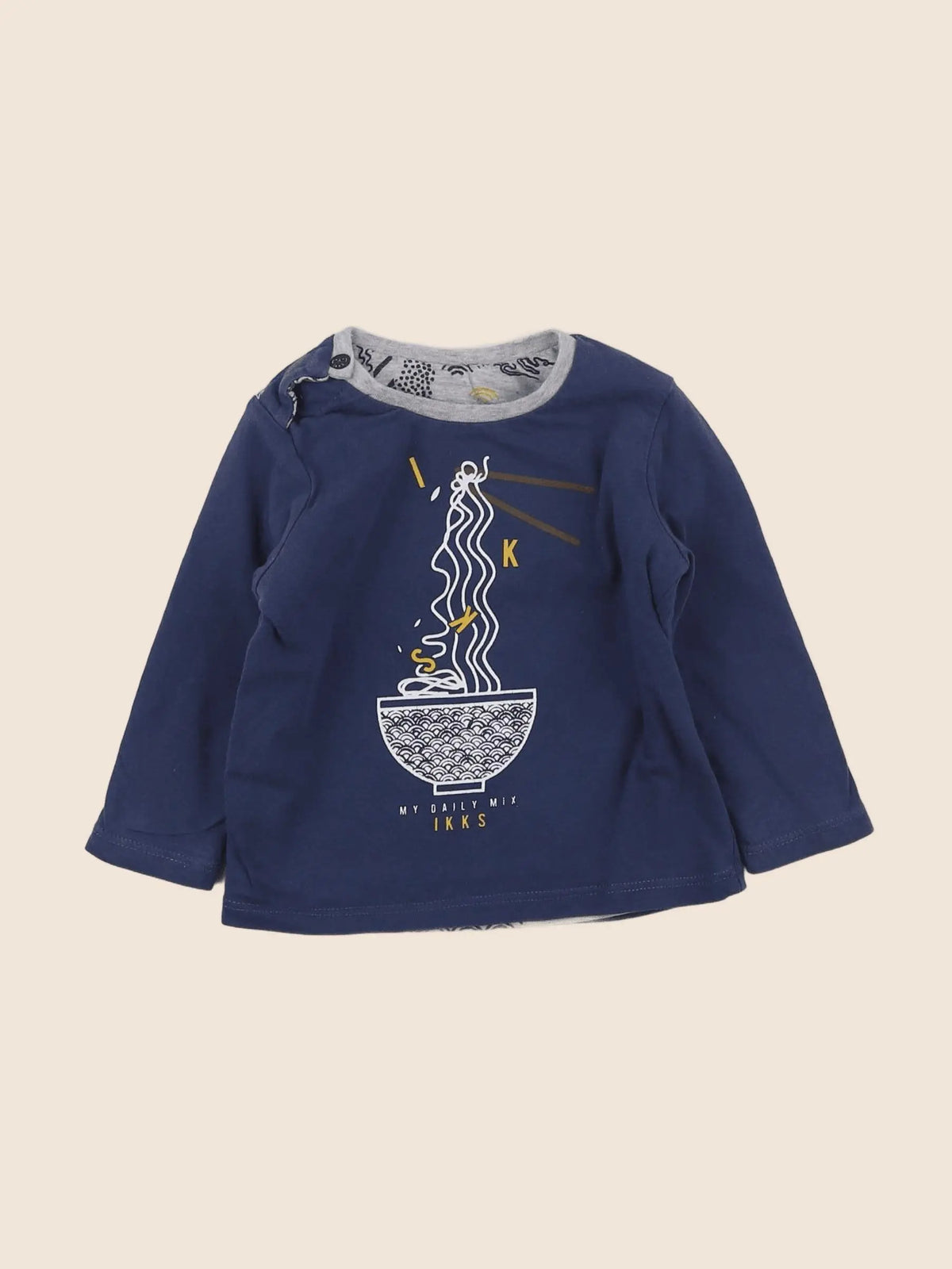 IKKS - tee-shirt bleu - 6 mois