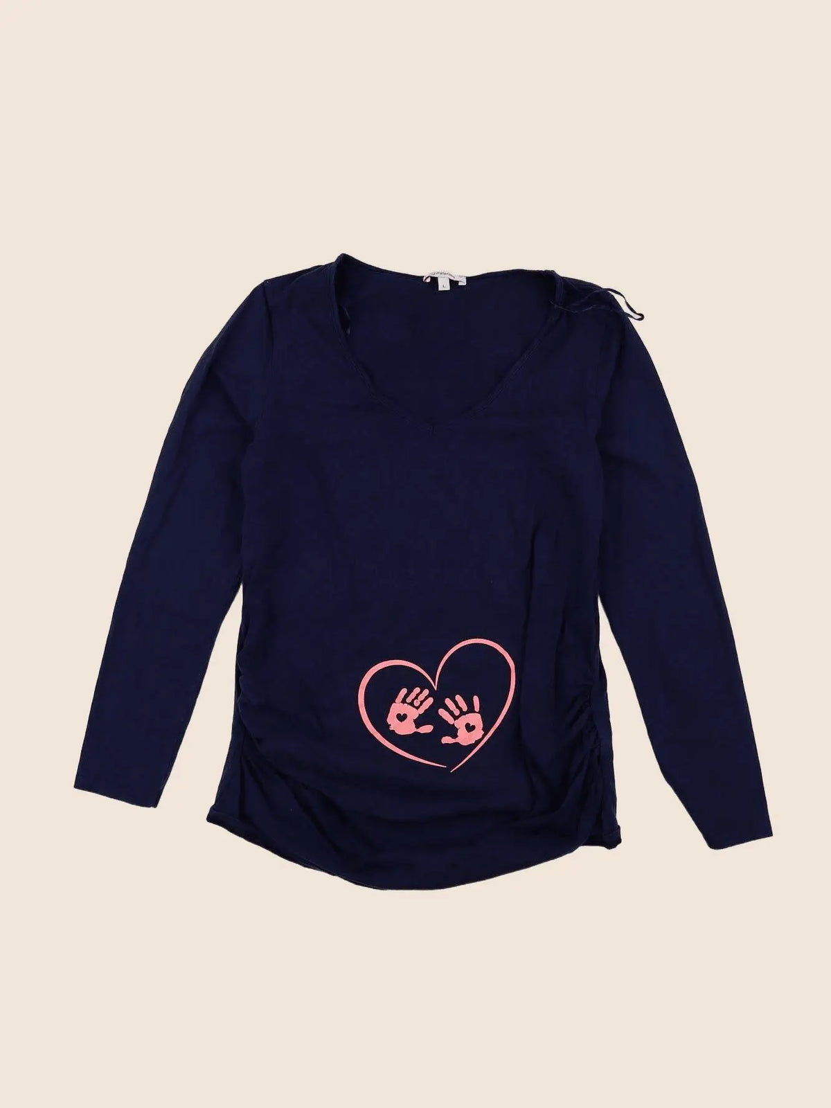 La Halle - tee-shirt grossesse bleu, rose - 44 à 46
