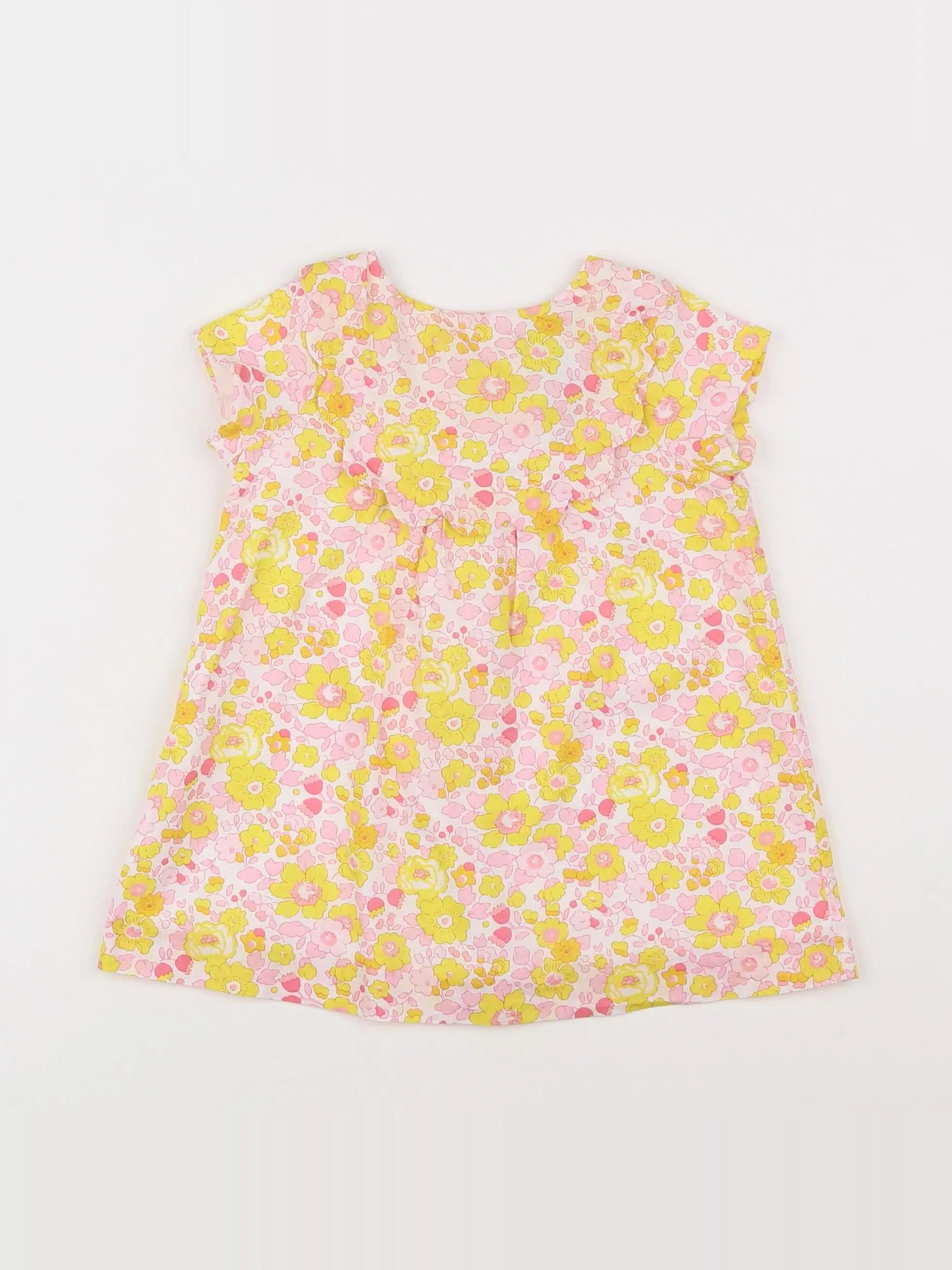 Jacadi - robe liberty jaune - 12 mois