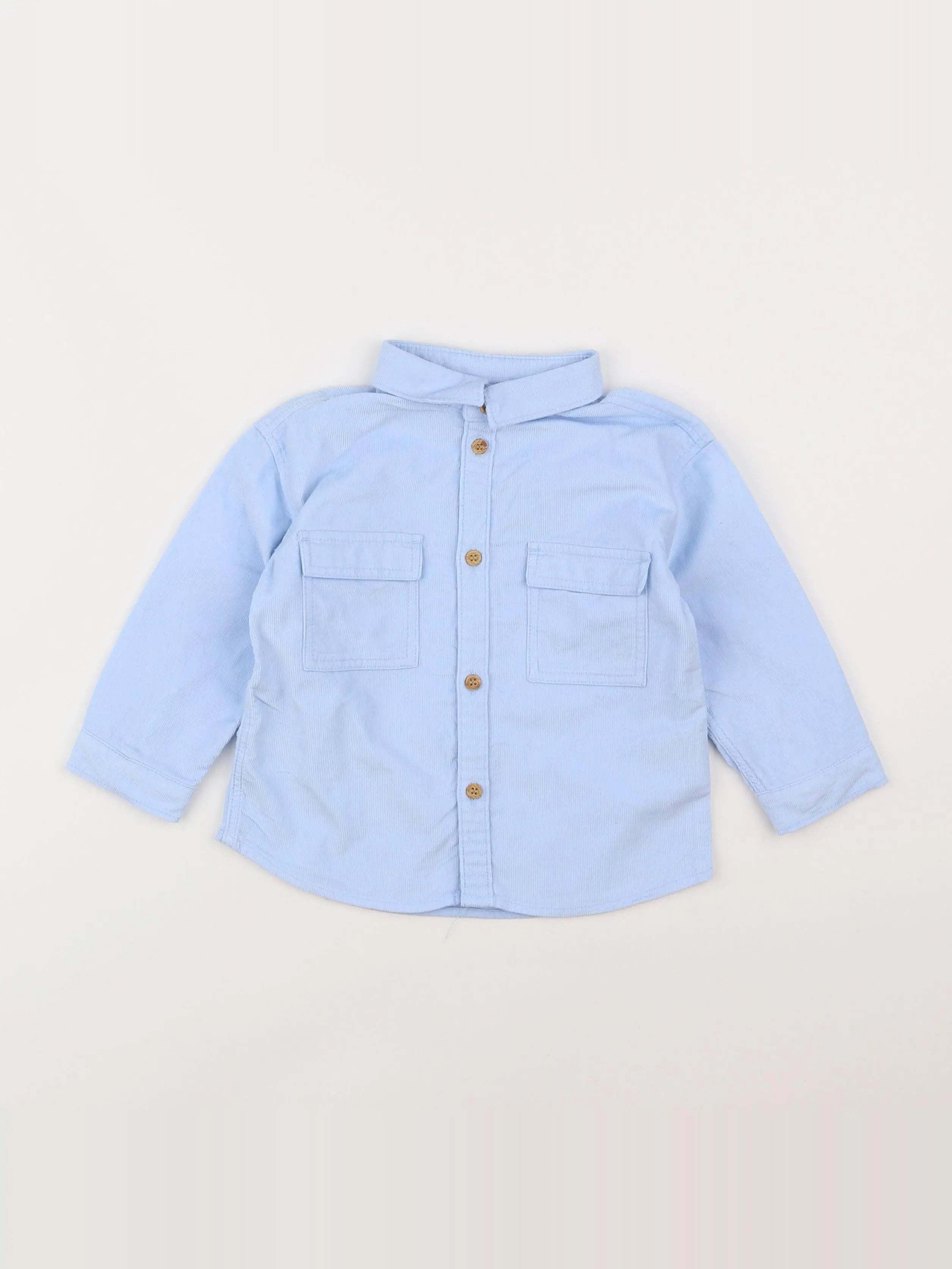 H&M - chemise bleu - 12/18 mois