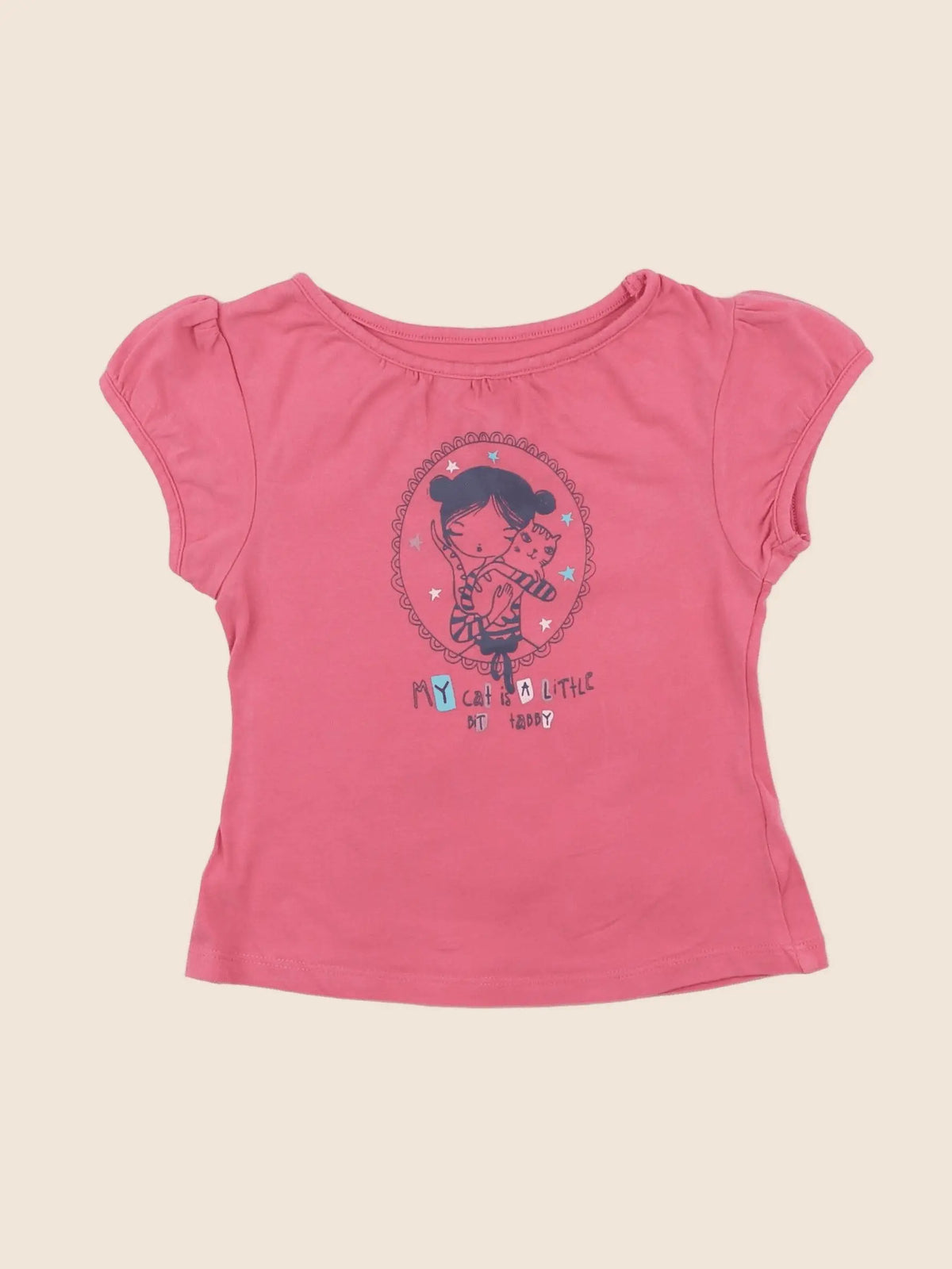 Vertbaudet - tee-shirt rose - 2 ans