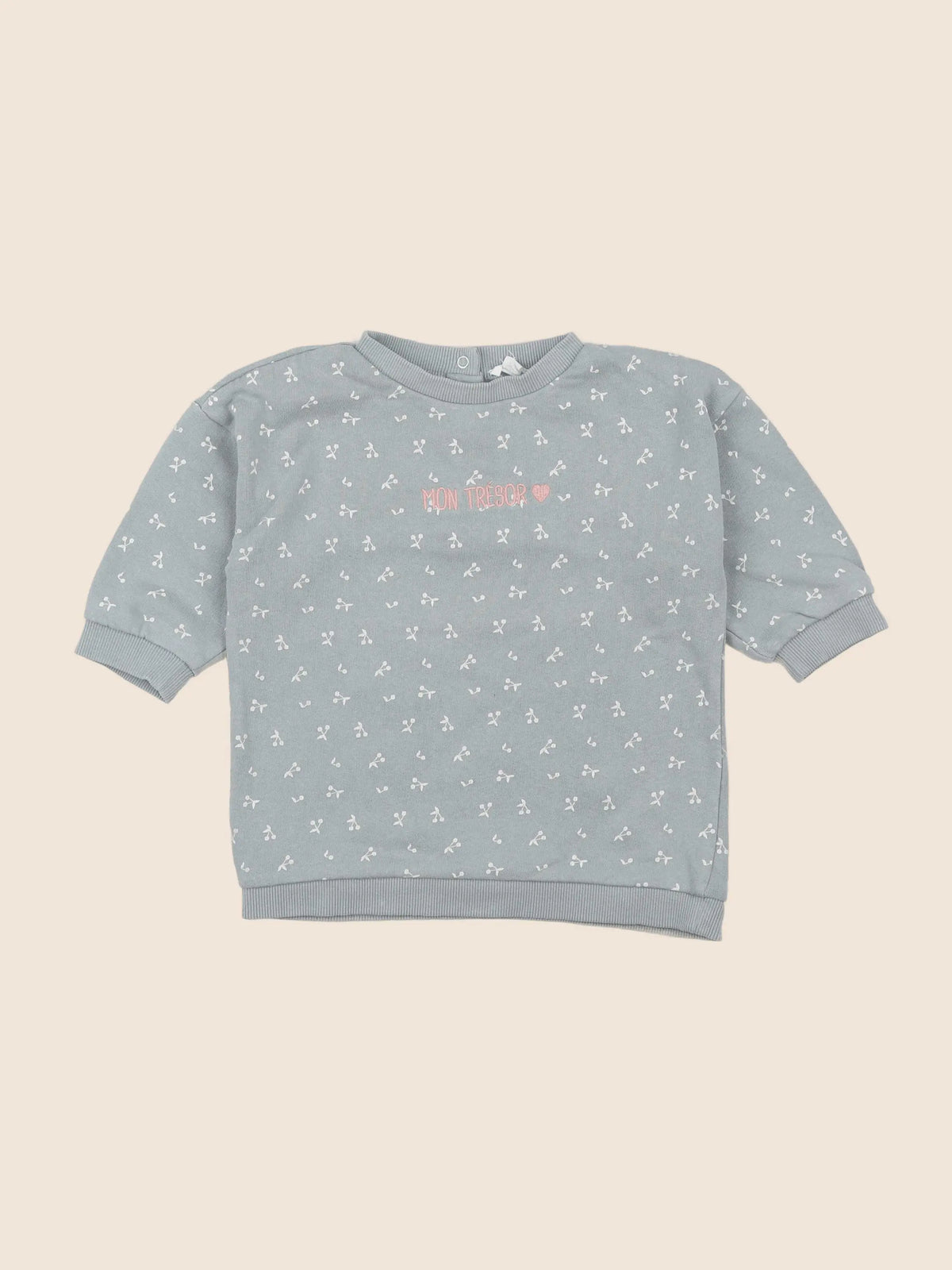 Vertbaudet - sweat vert - 12 mois