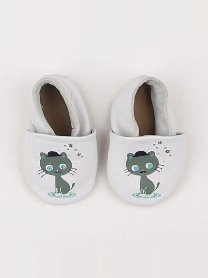 Vertbaudet - chaussons blanc - pointure 15