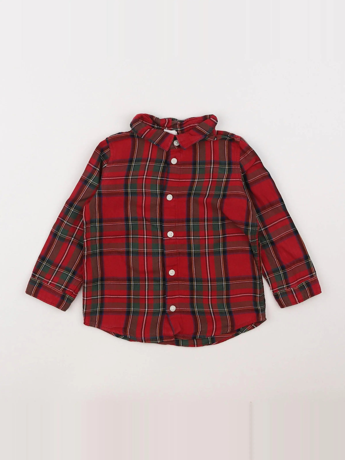 H&M - chemise rouge - 12/18 mois
