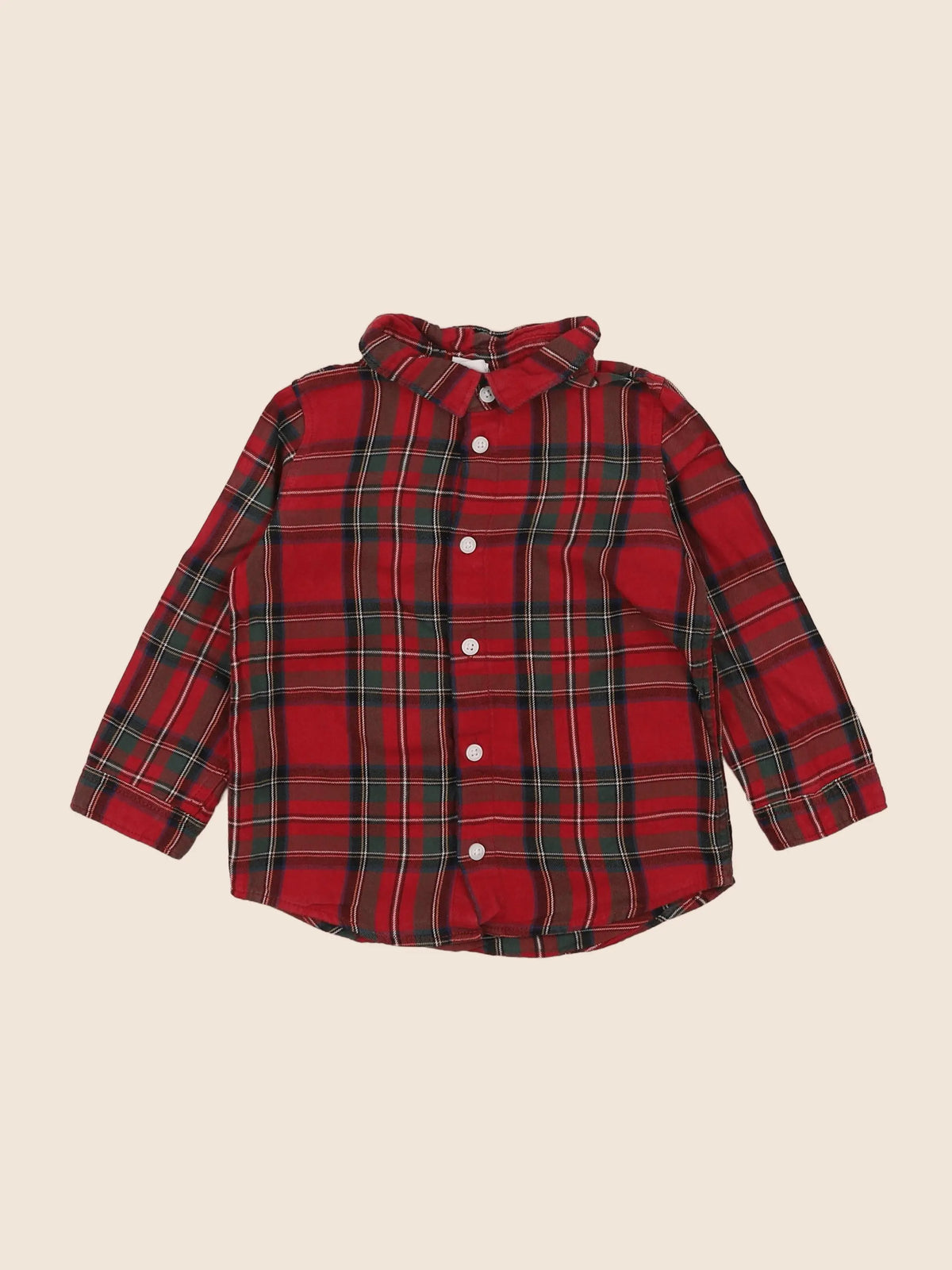 H&M - chemise rouge - 12/18 mois