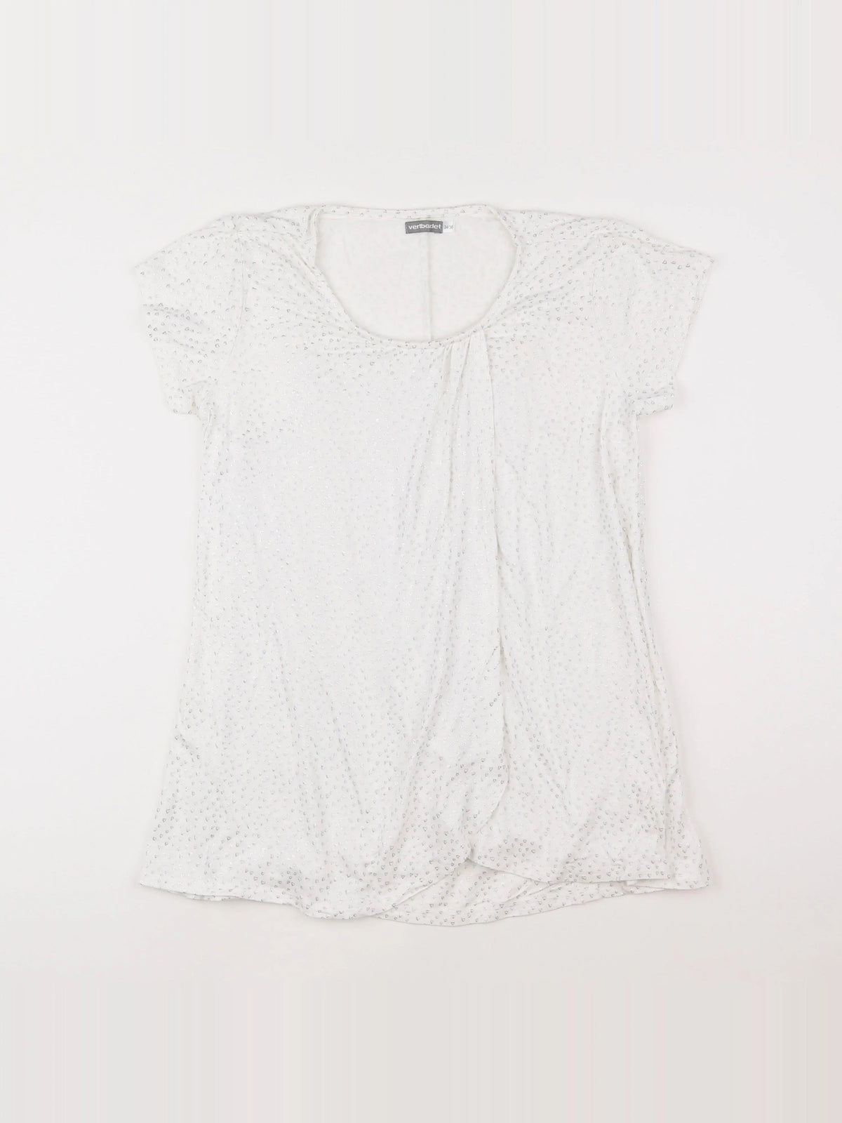 Vertbaudet - tee-shirt grossesse blanc, argent - 34 à 36