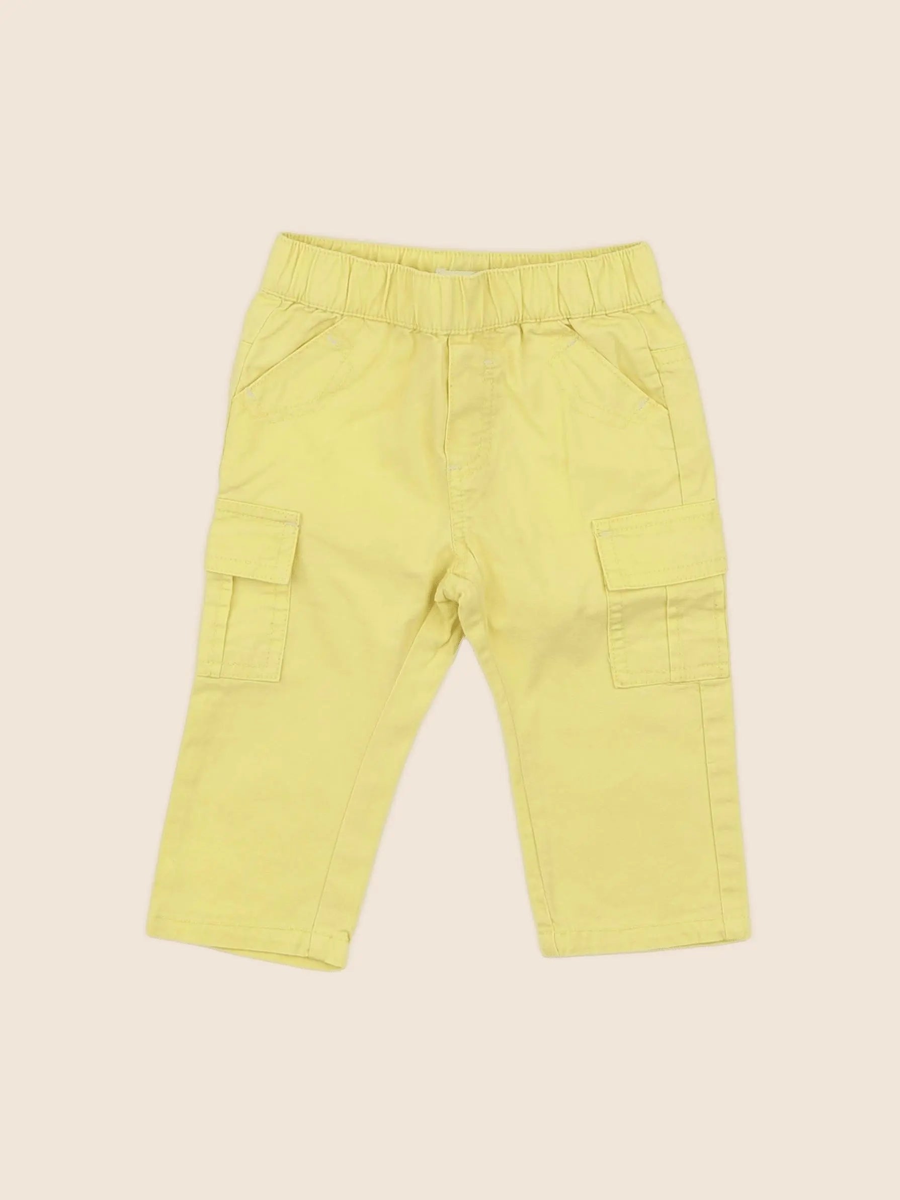 Vertbaudet - pantalon jaune - 6 mois
