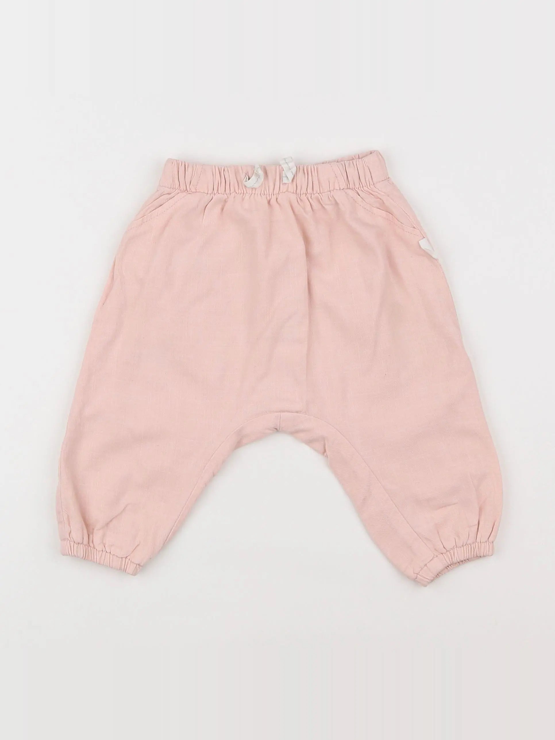 H&M - sarouel rose - 6/9 mois