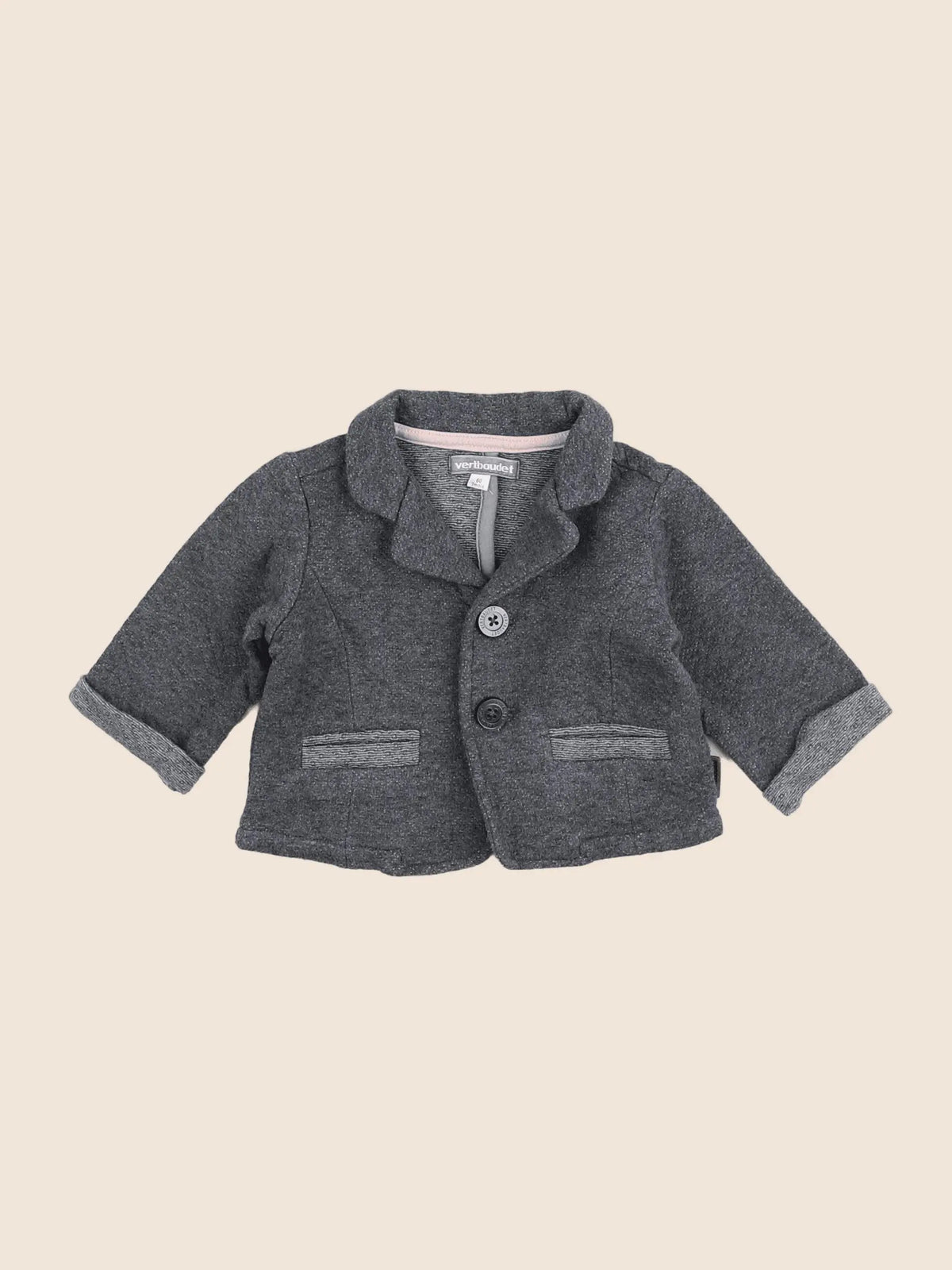 Vertbaudet - veste gris - 3 mois