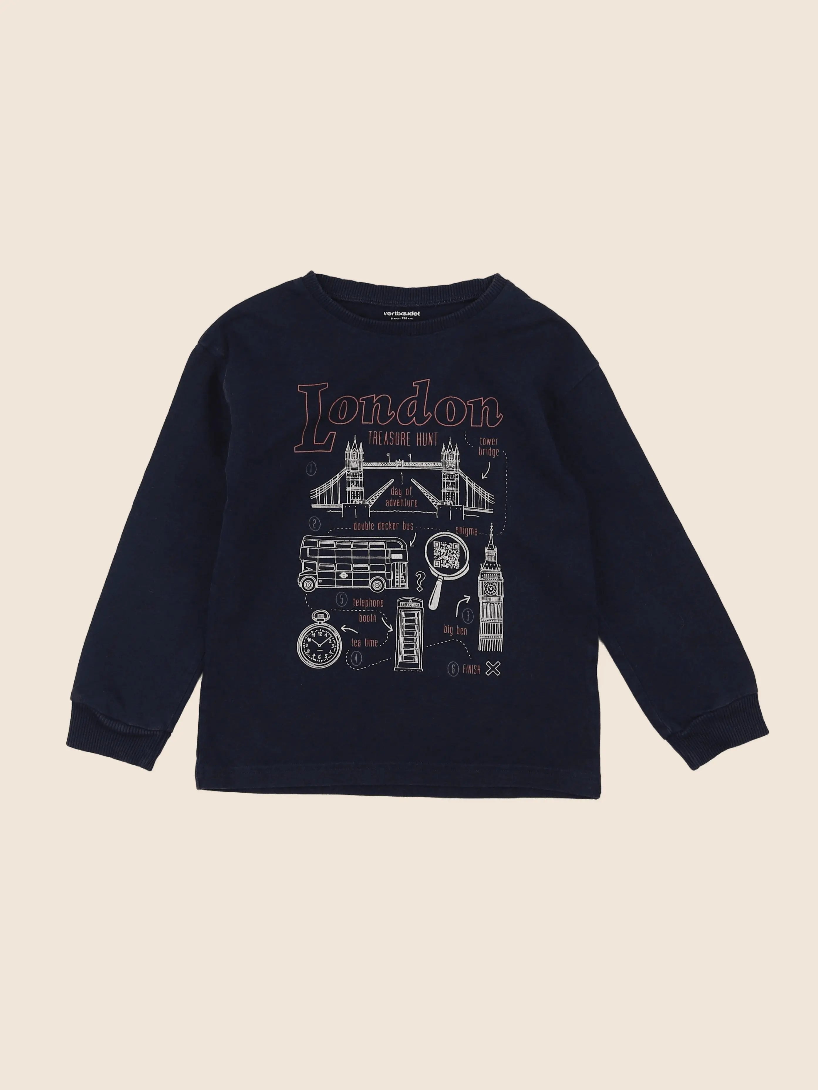 Vertbaudet - tee-shirt bleu - 8 ans