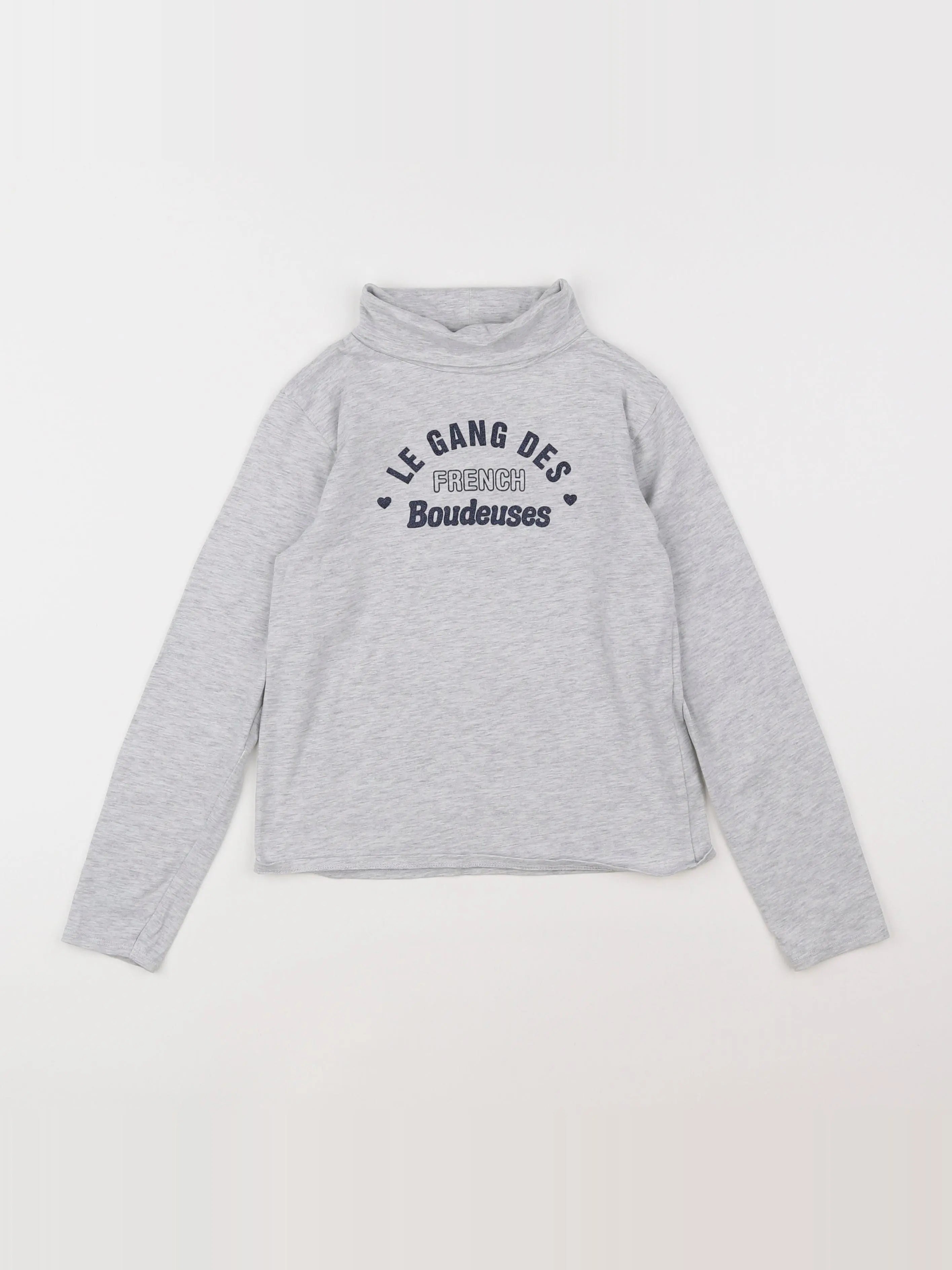 Vertbaudet - sous-pull gris - 8 ans