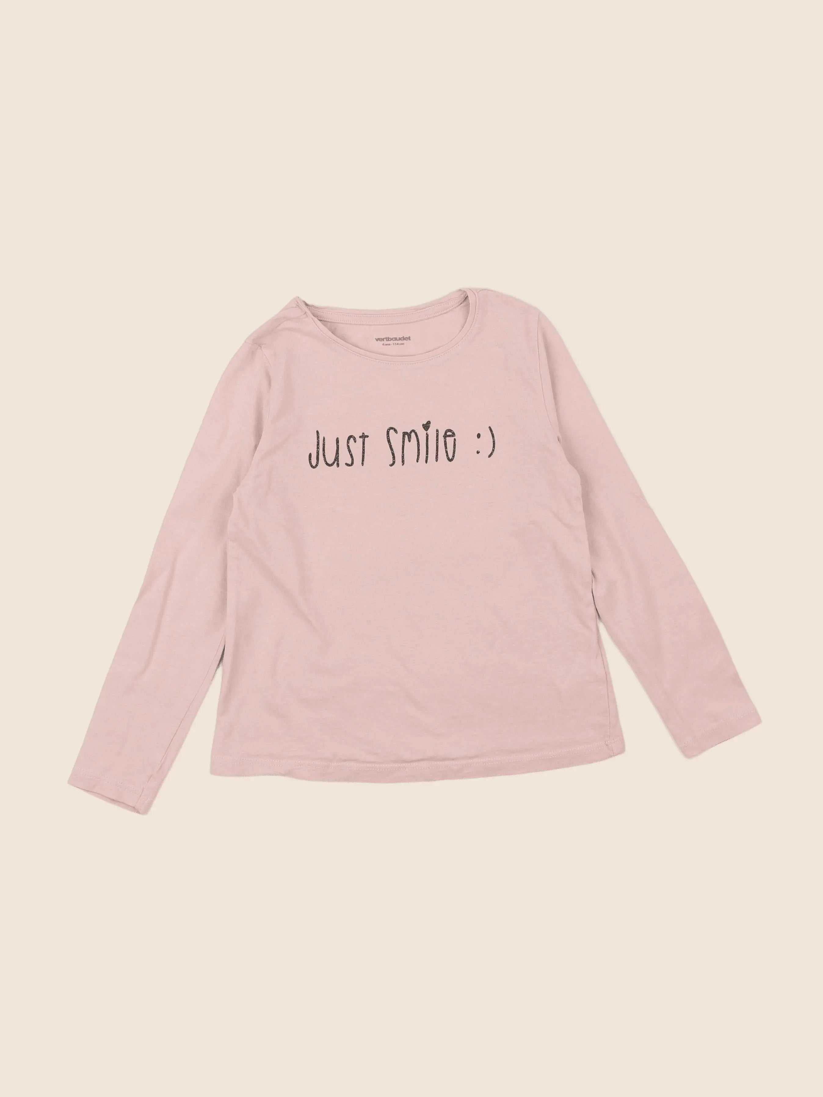 Vertbaudet - tee-shirt rose - 6 ans