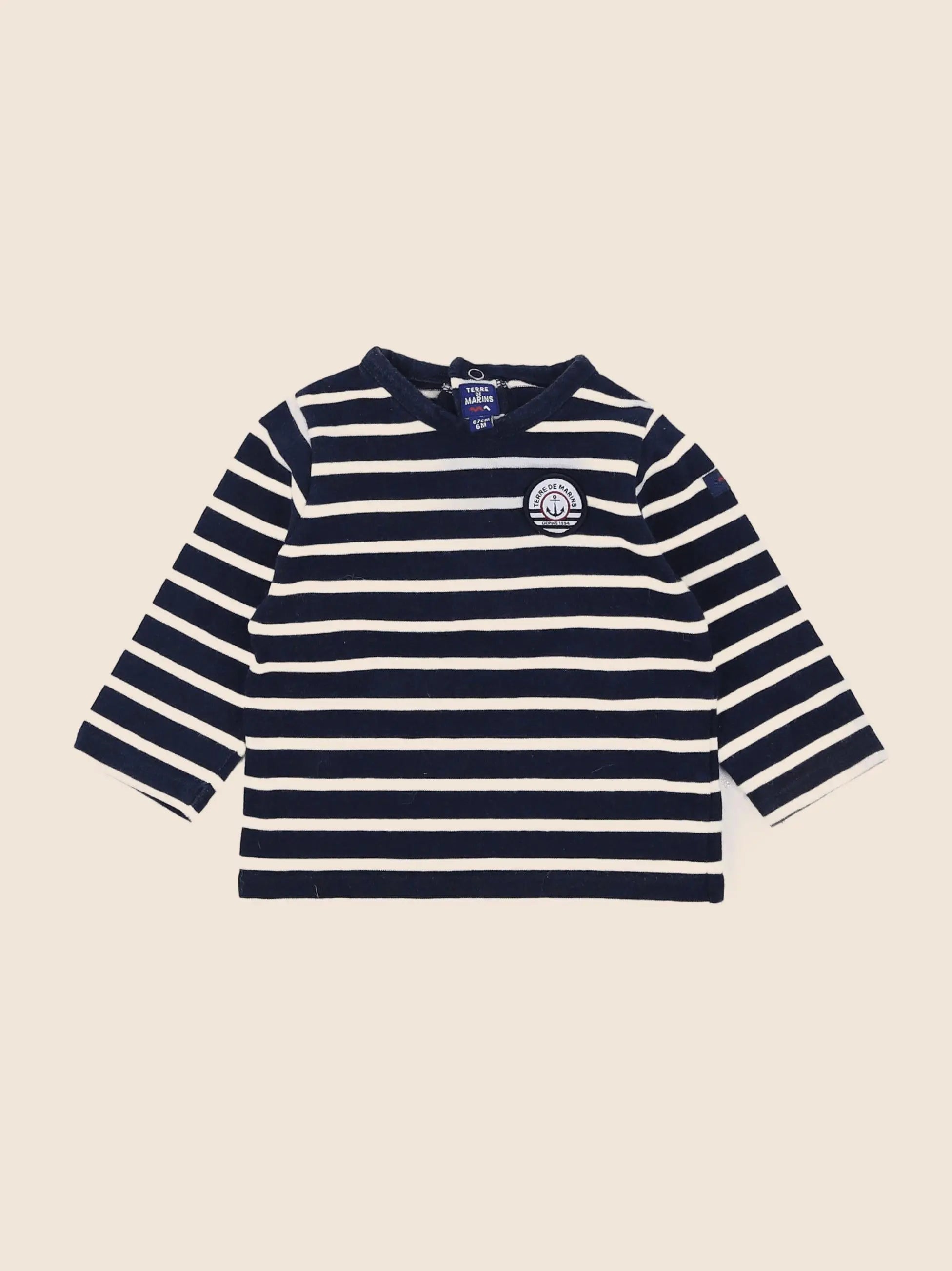 Terre de marins - tee-shirt bleu - 6 mois