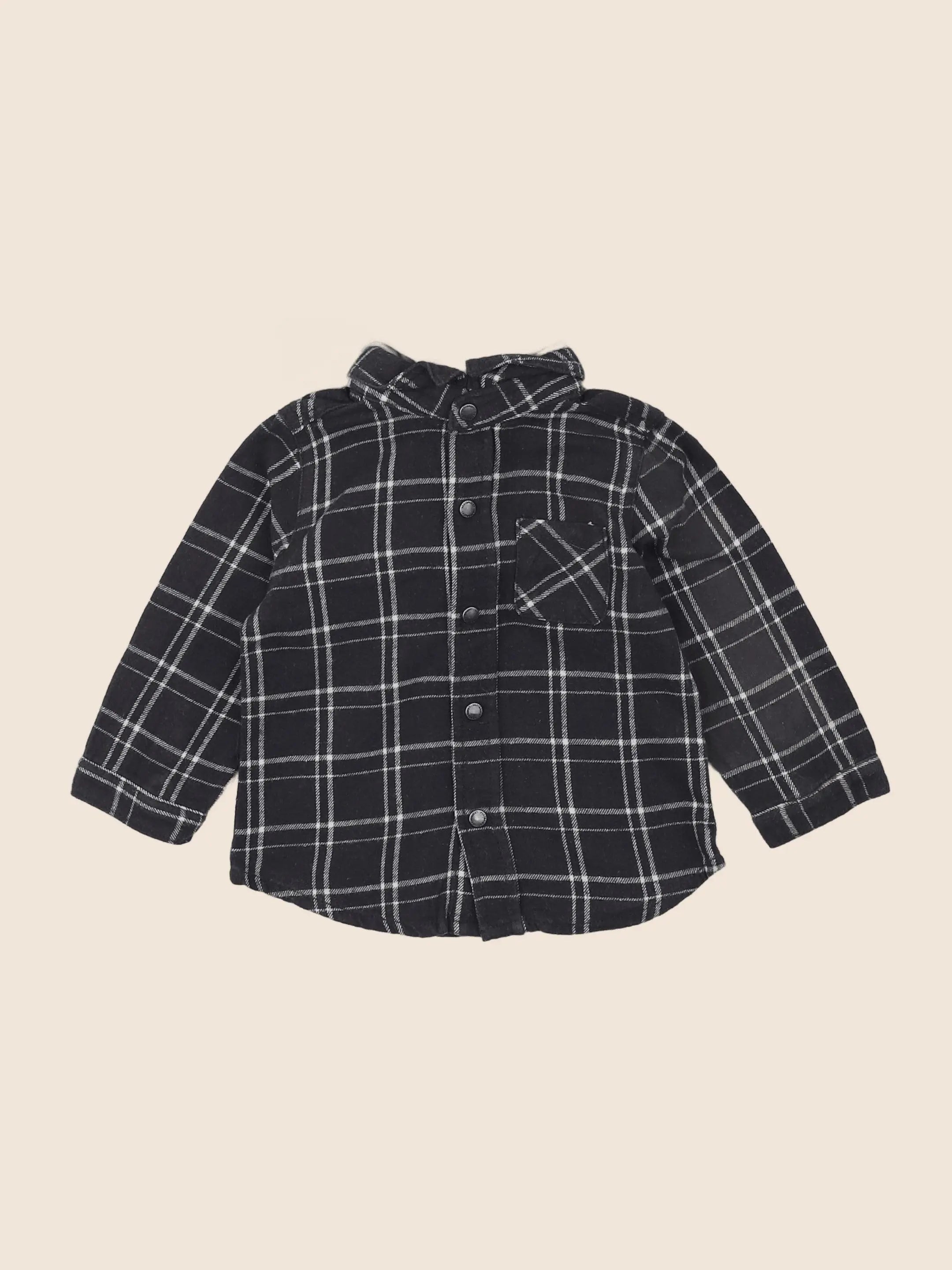Vertbaudet - chemise gris - 12 mois