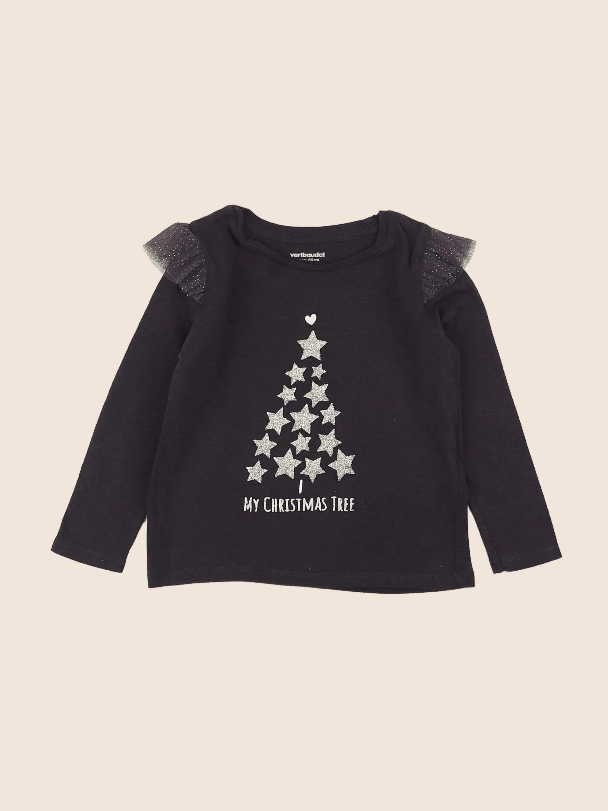 Vertbaudet - tee-shirt taupe - 2 ans