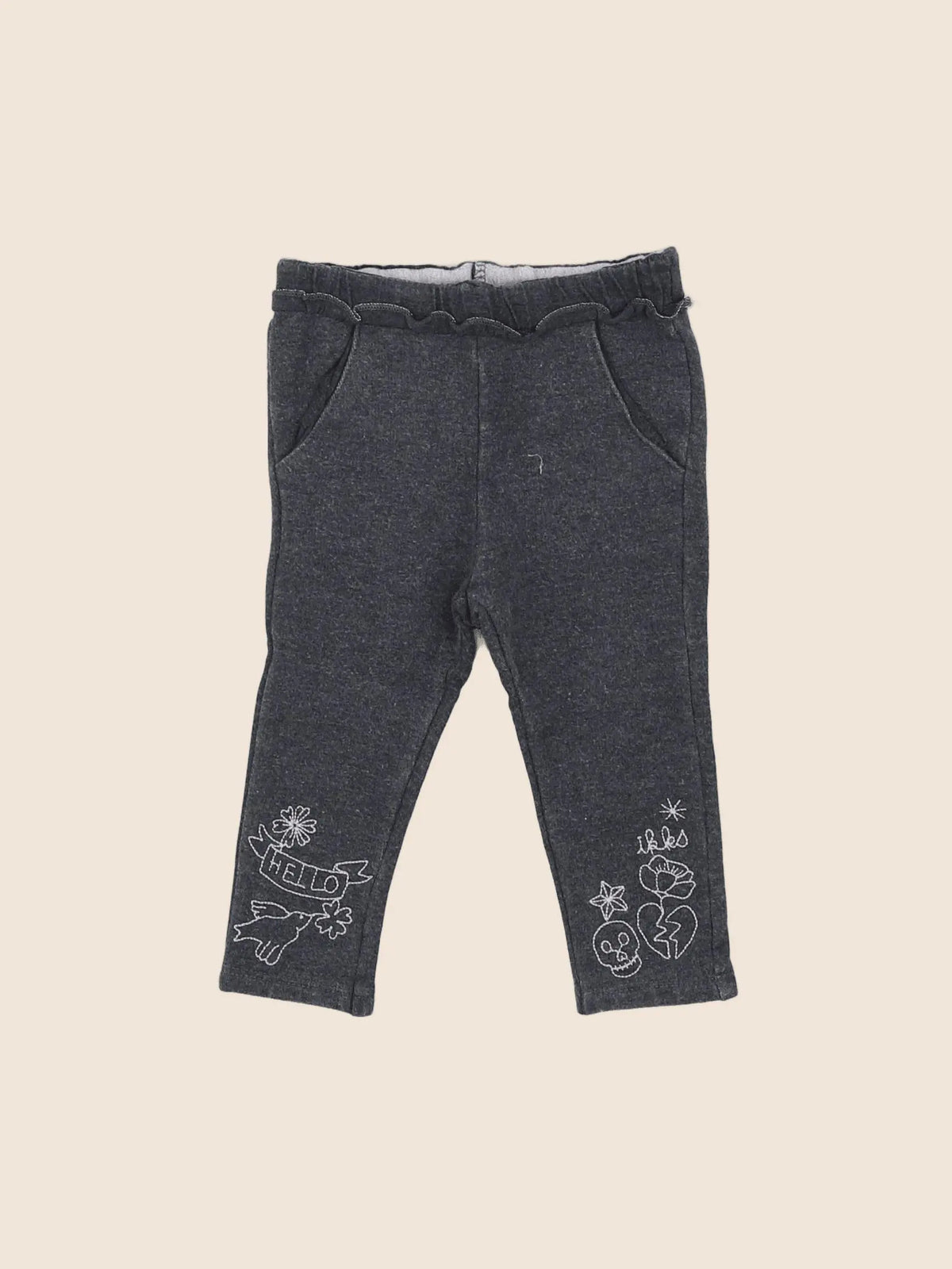 IKKS - legging gris - 3 mois