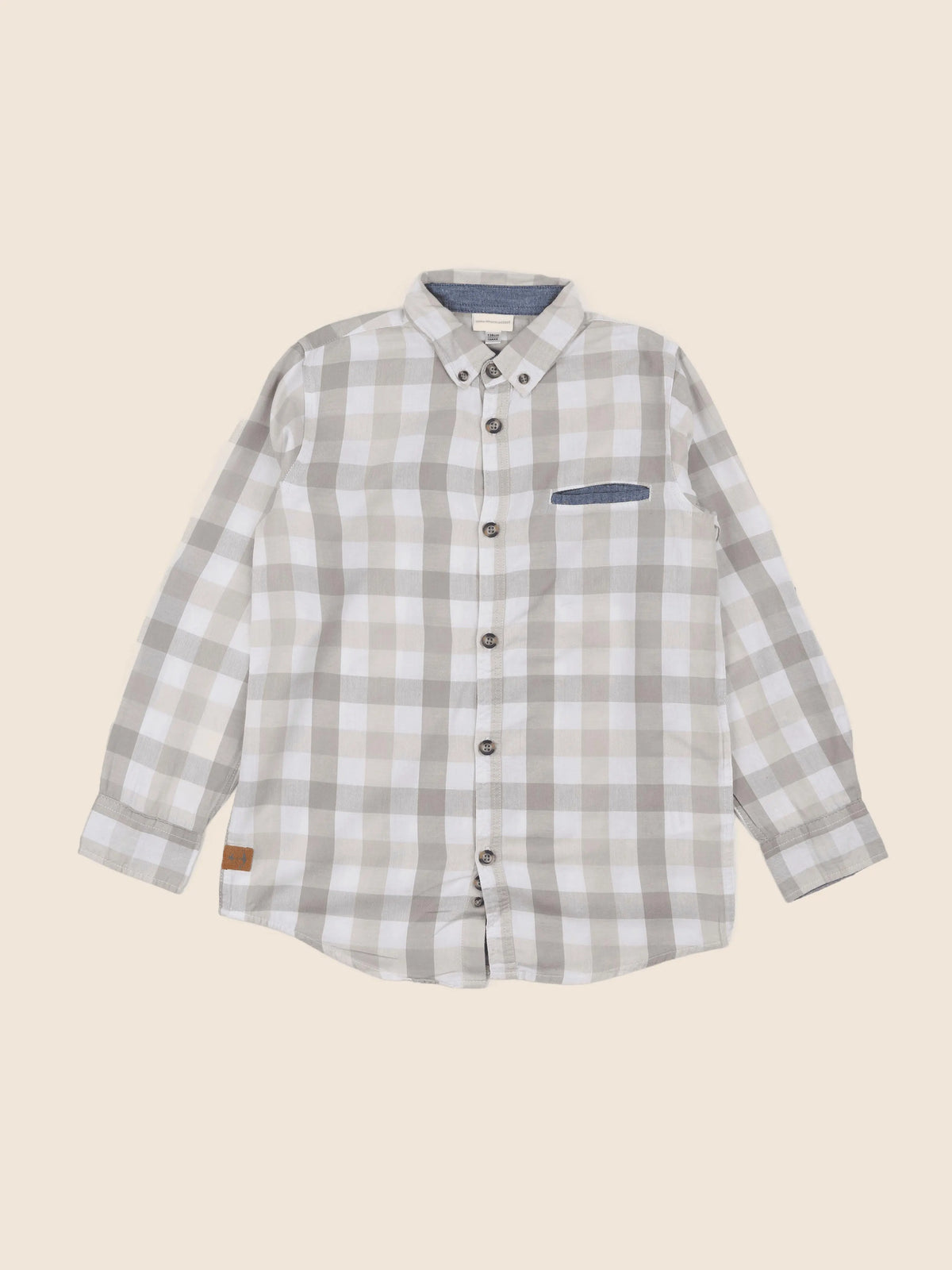 Vertbaudet - chemise gris - 10 ans