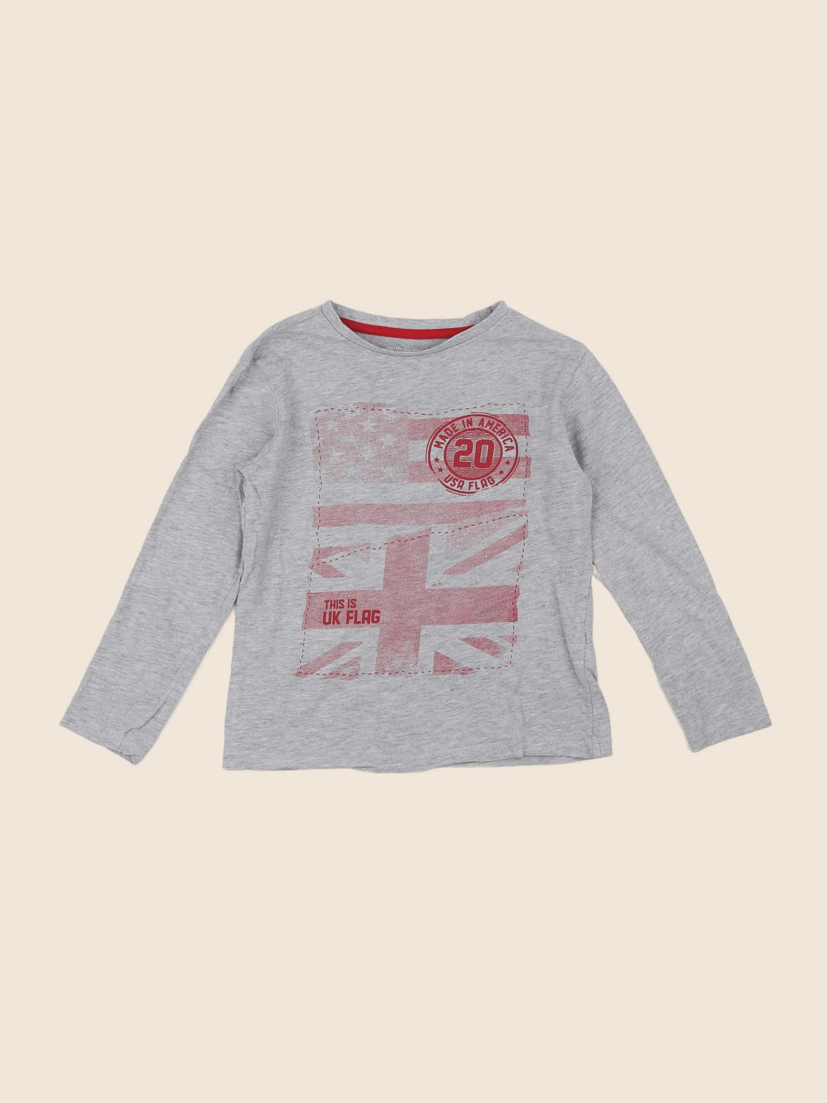Vertbaudet - tee-shirt gris - 8 ans