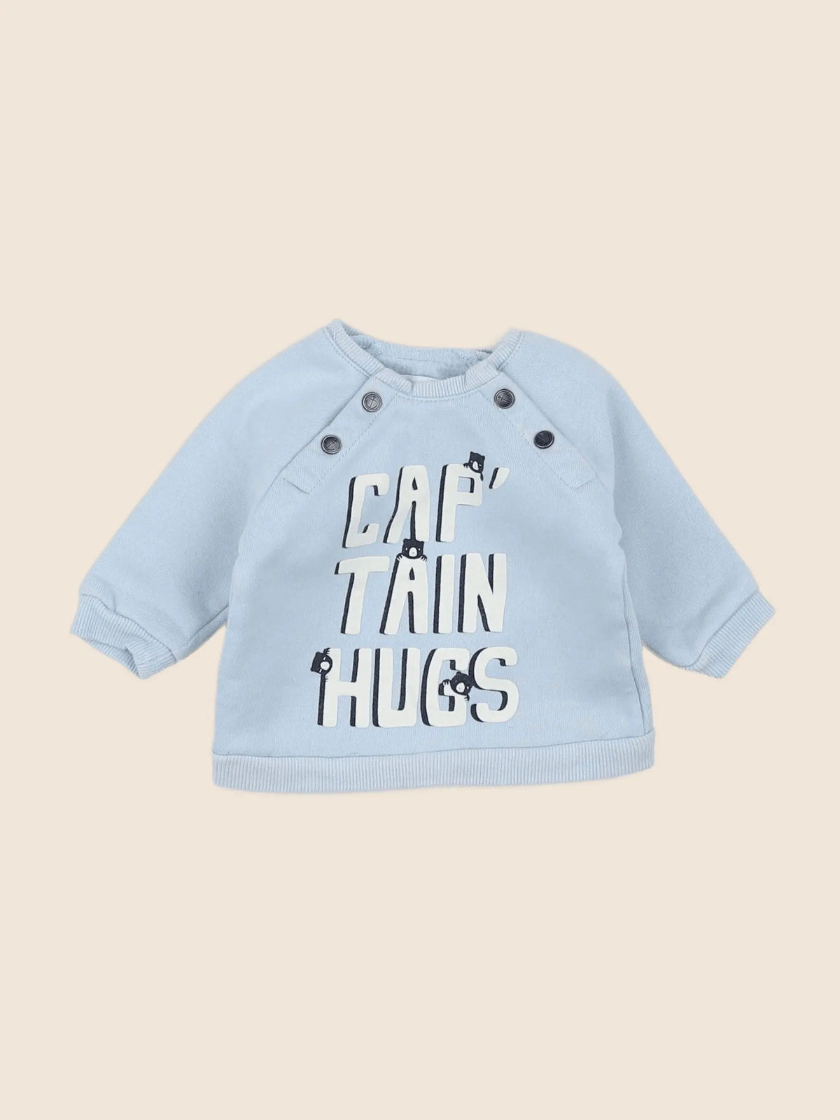 Vertbaudet - sweat bleu - 3 mois
