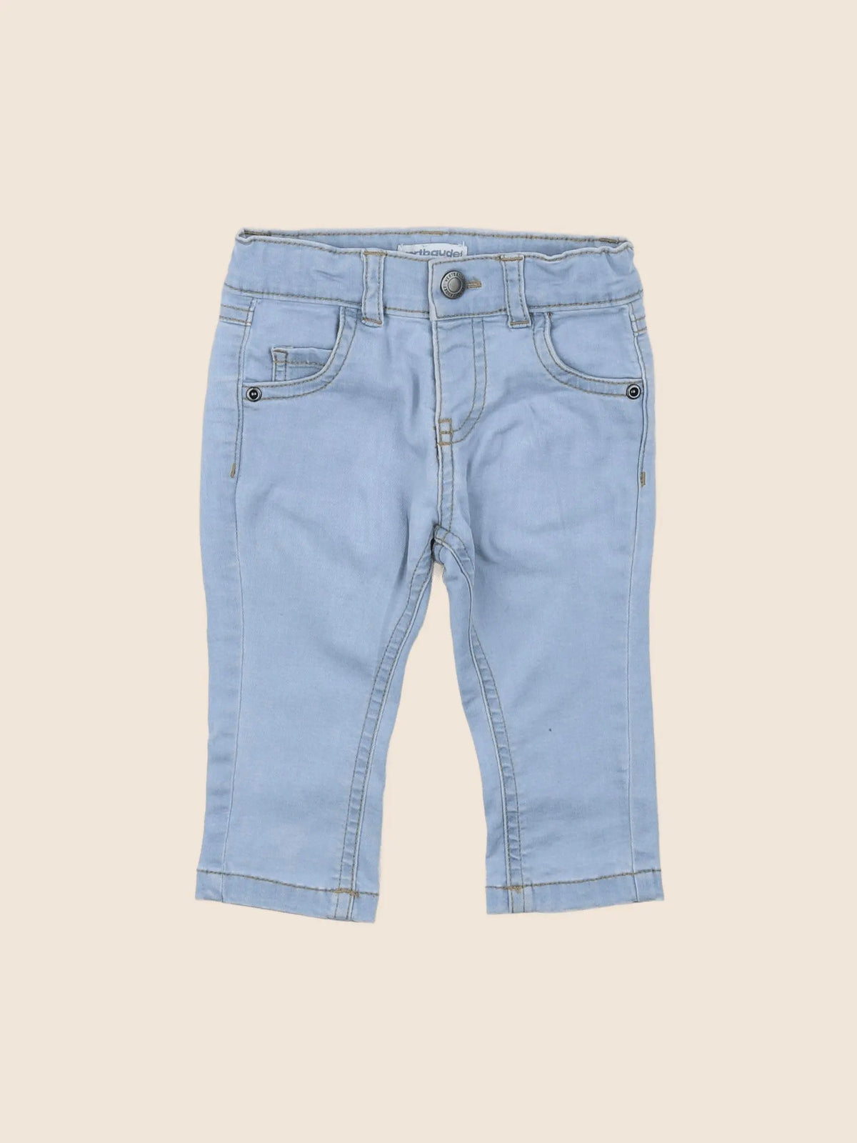 Vertbaudet - pantalon bleu - 6 mois