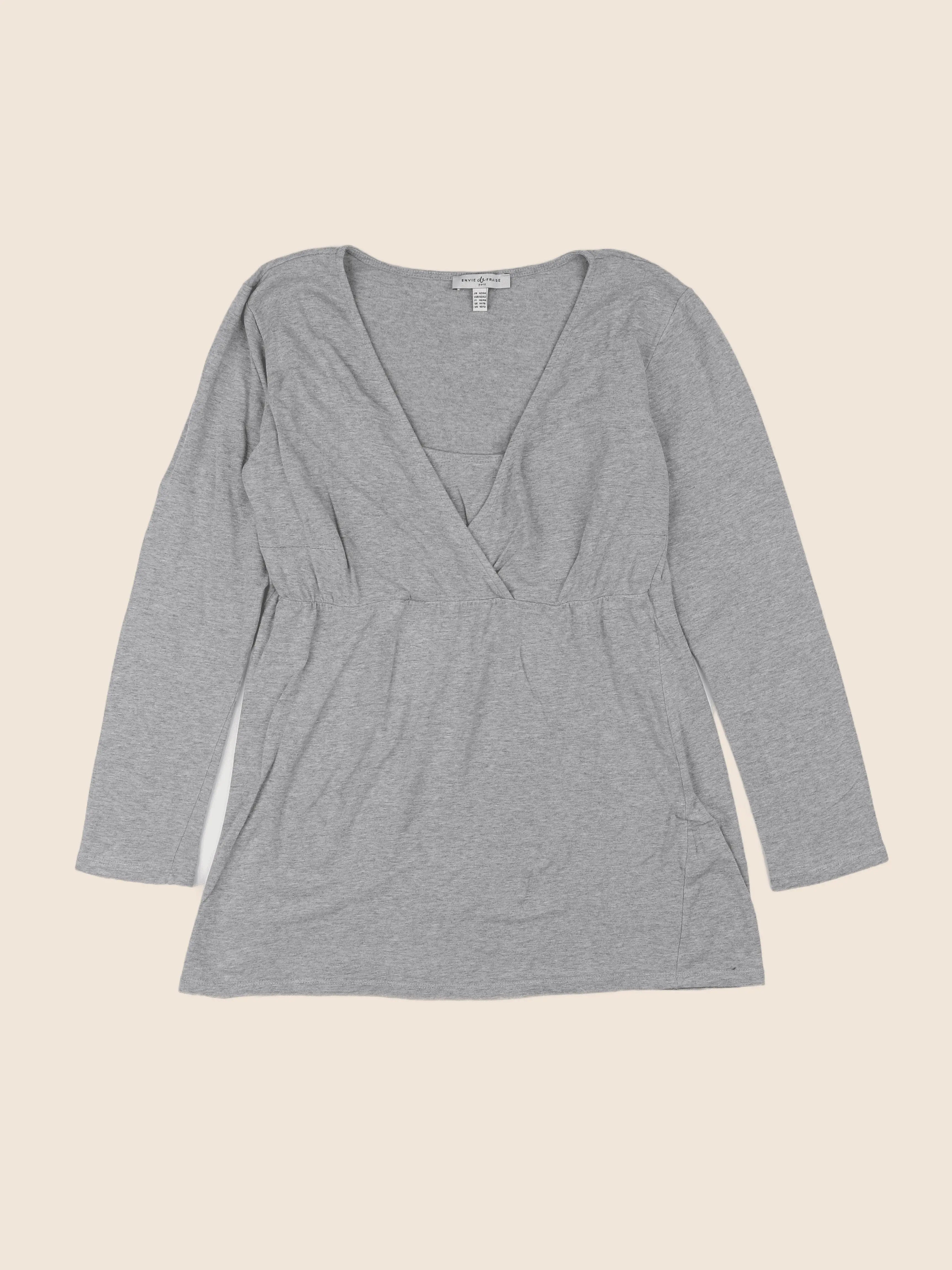 Envie de fraise - tee-shirt grossesse gris - 42 à 44